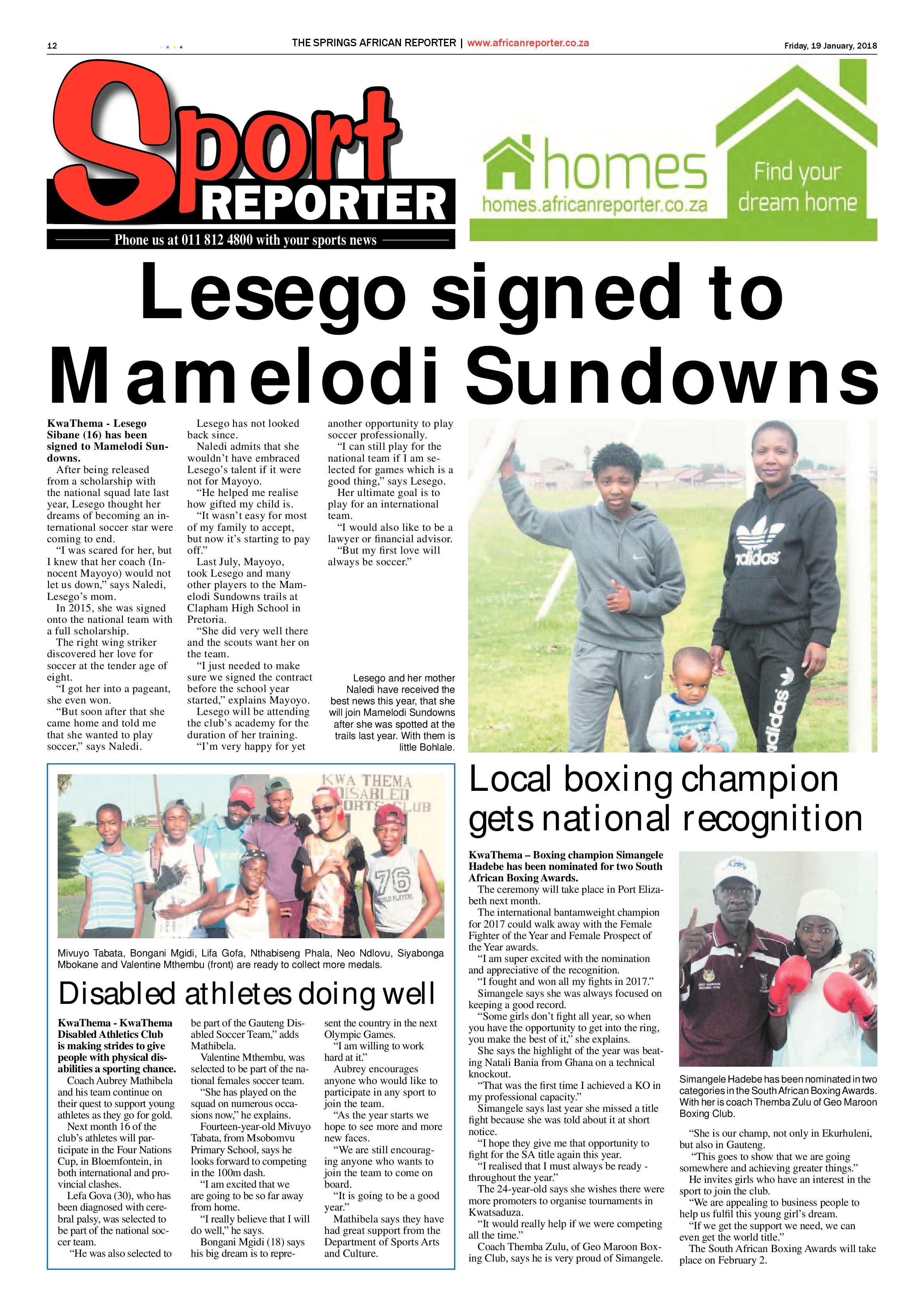 African Reporter 19 January 2018 page 12