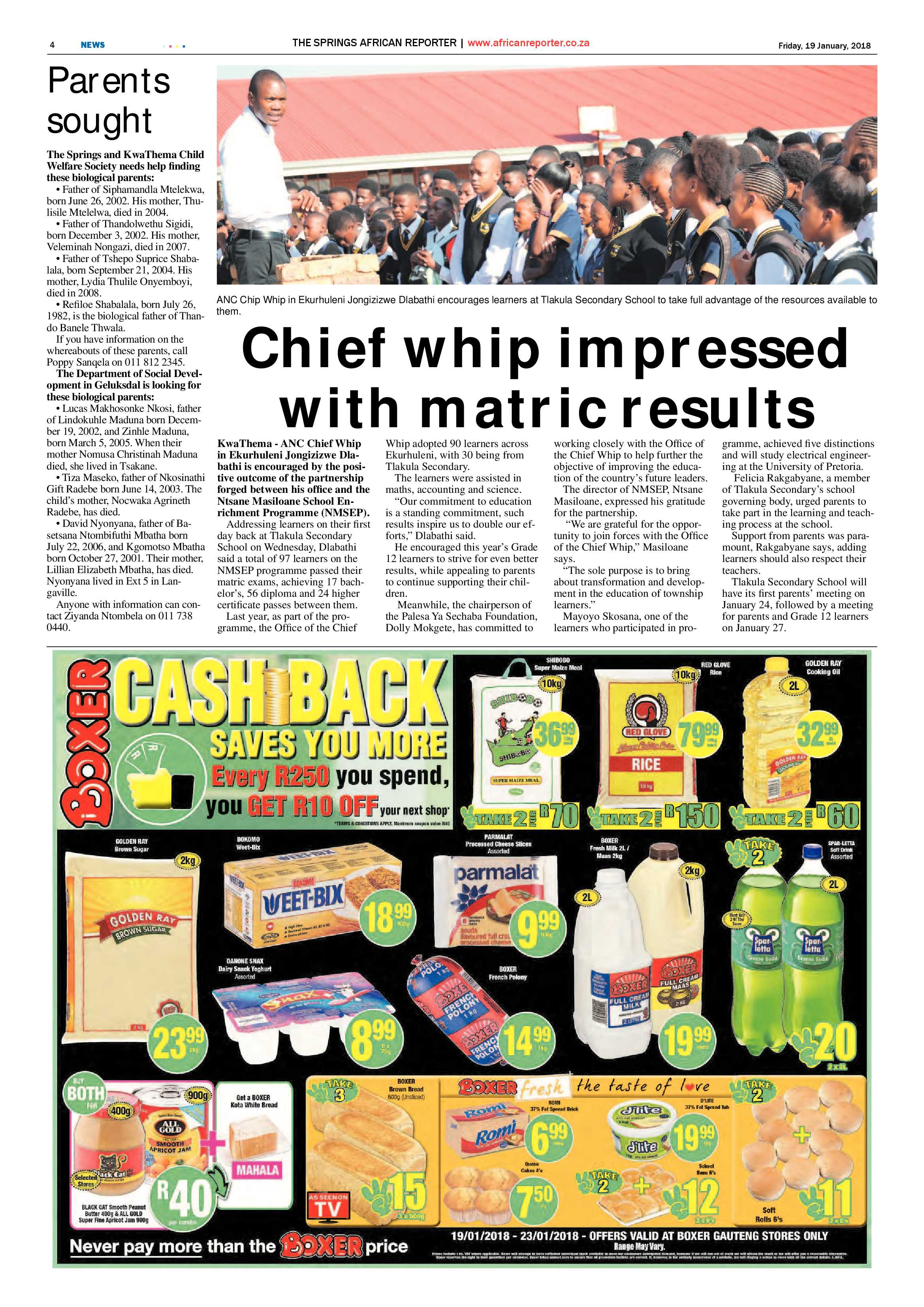African Reporter 19 January 2018 page 4