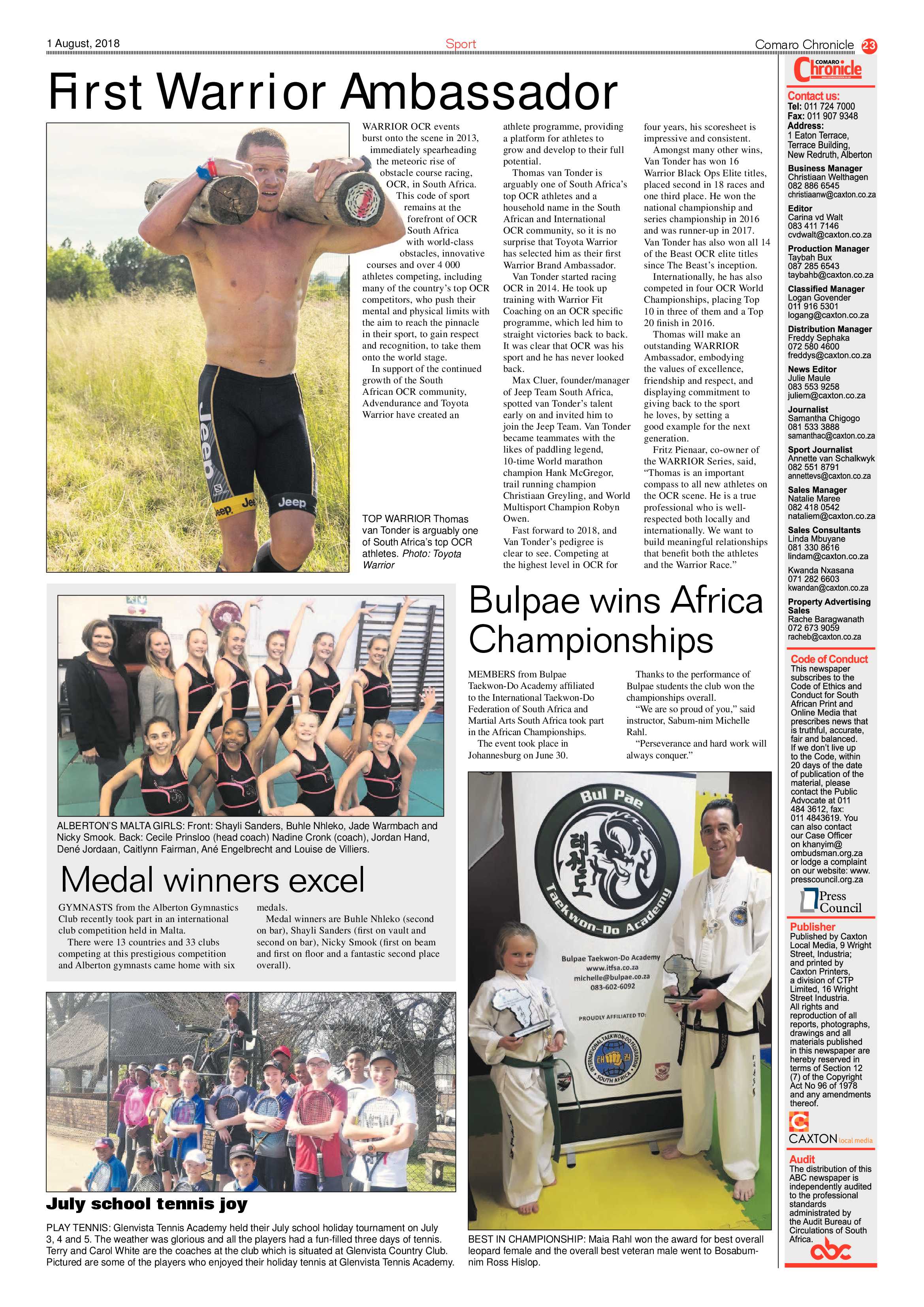 Comaro Chronicle 01 August 2018 page 23