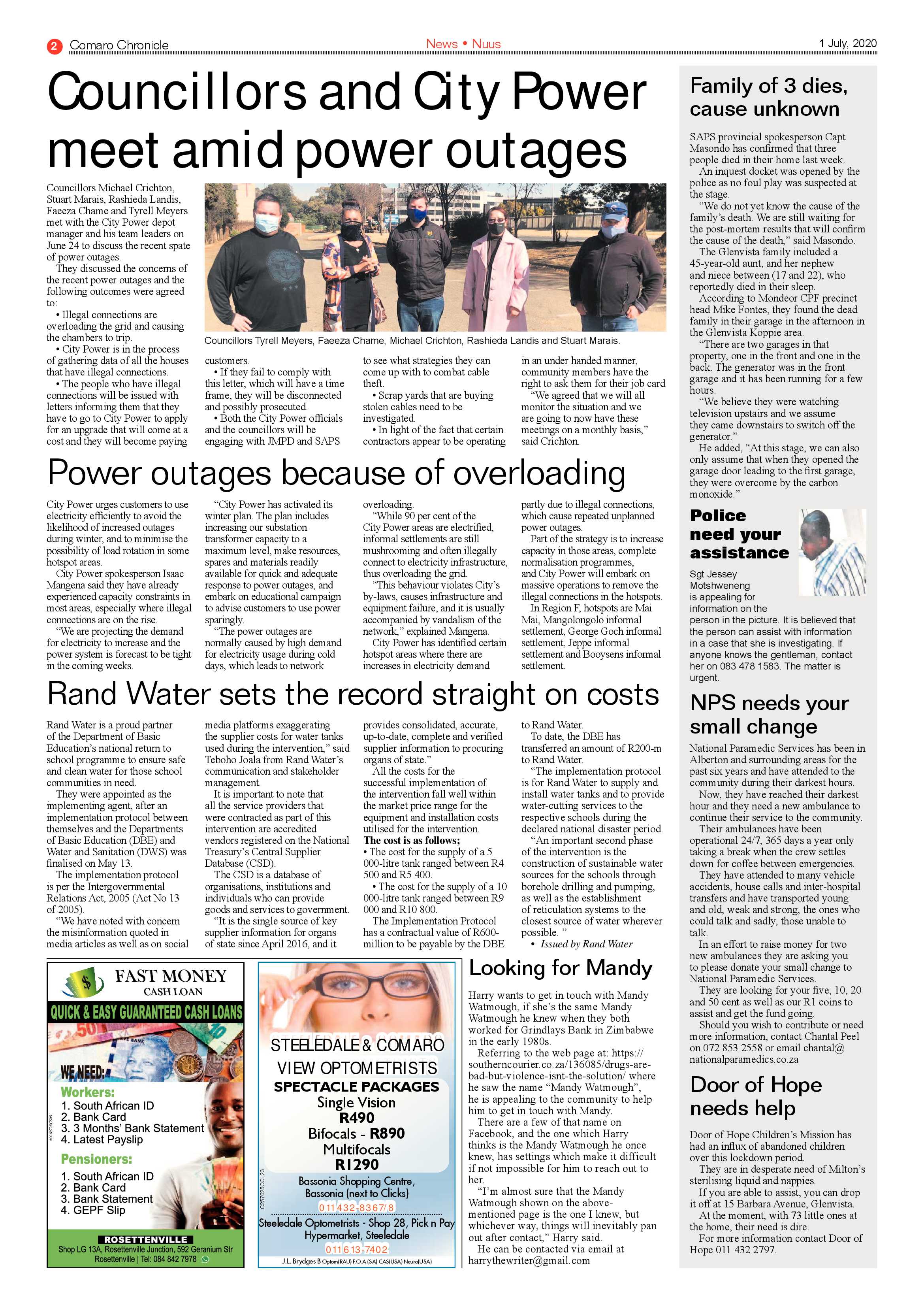 Comaro Chronicle 01 July 2020 page 2
