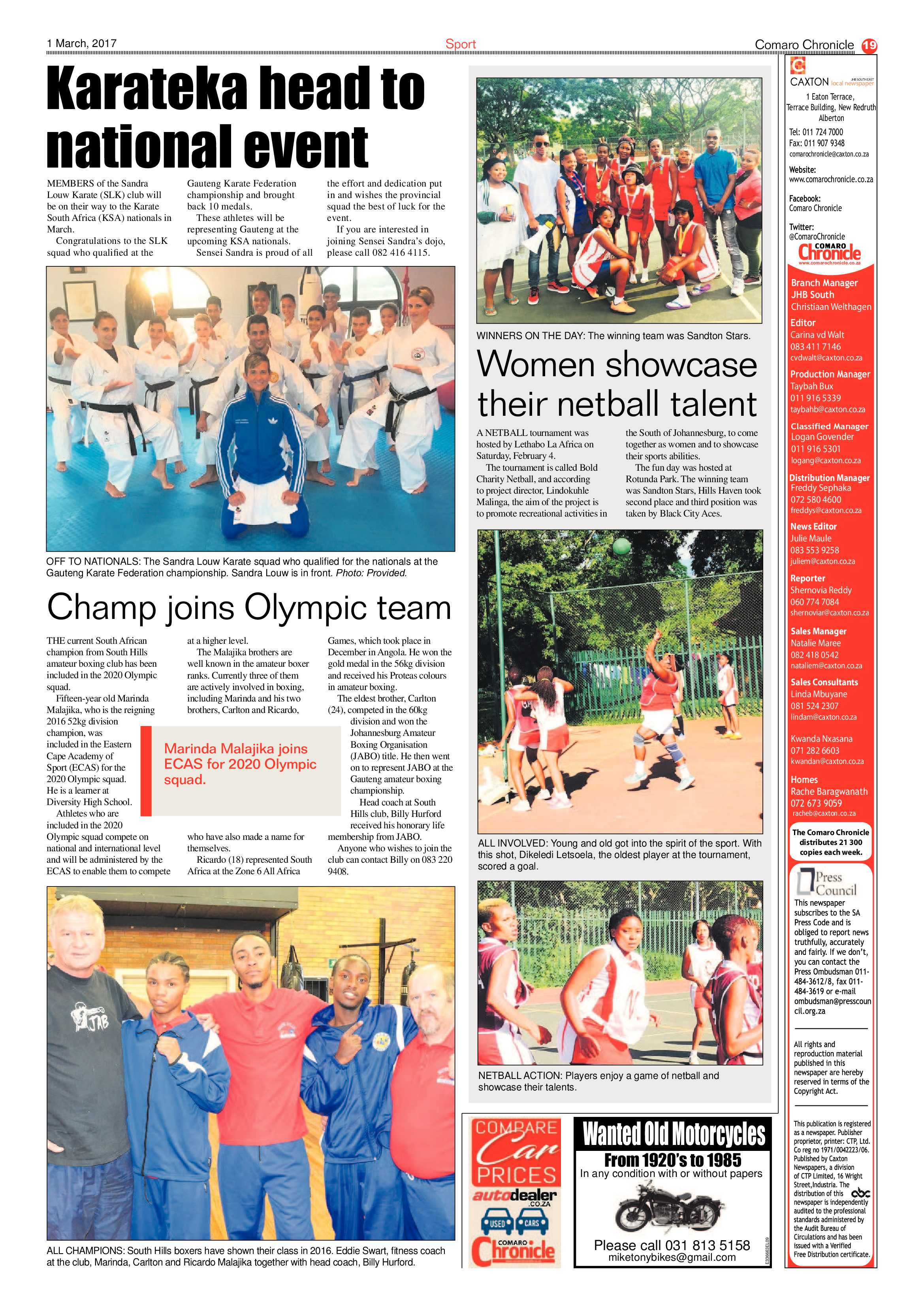 Comaro Chronicle 01 March 2017 page 19