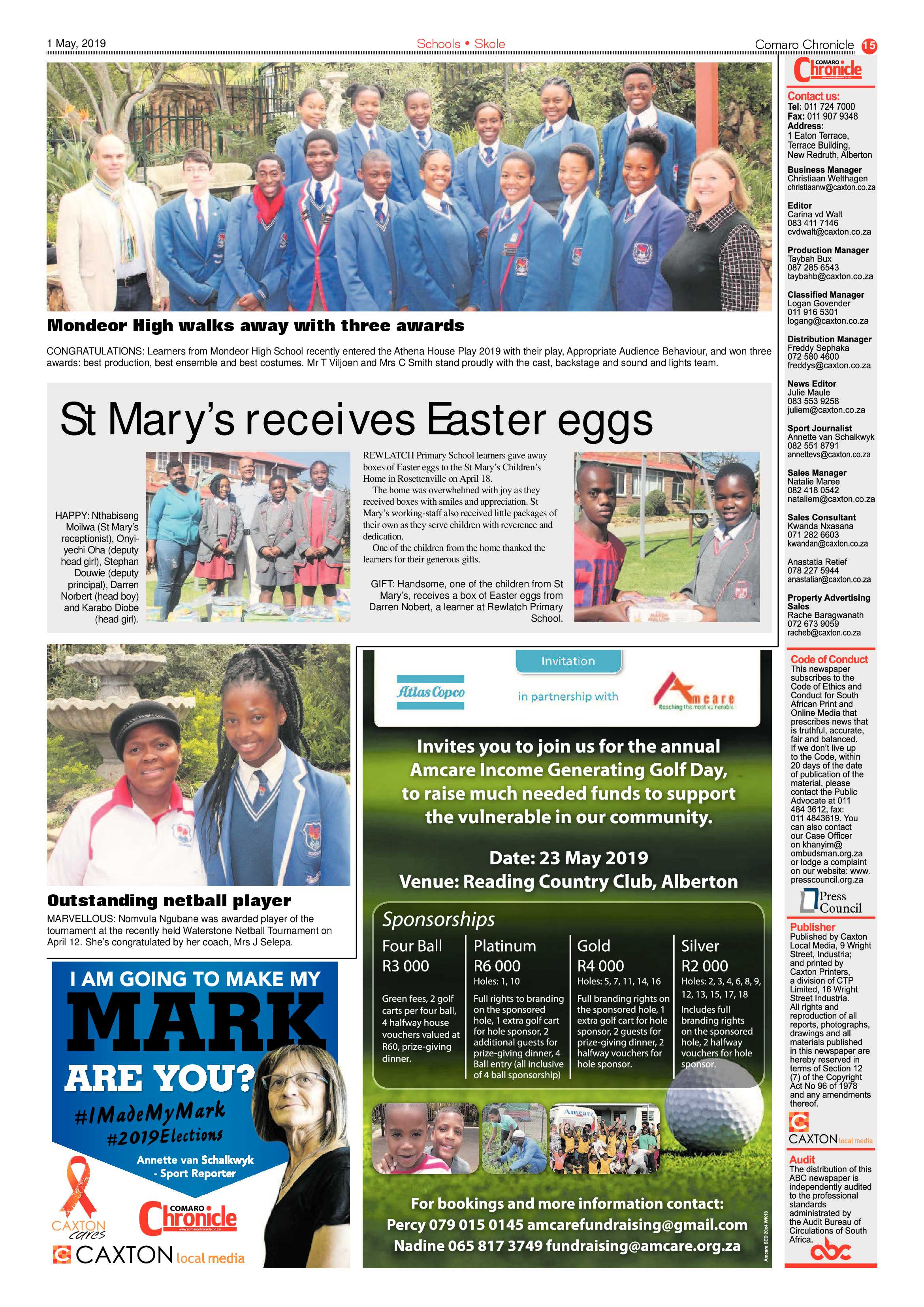 Comaro Chronicle 01 May 2019 page 15