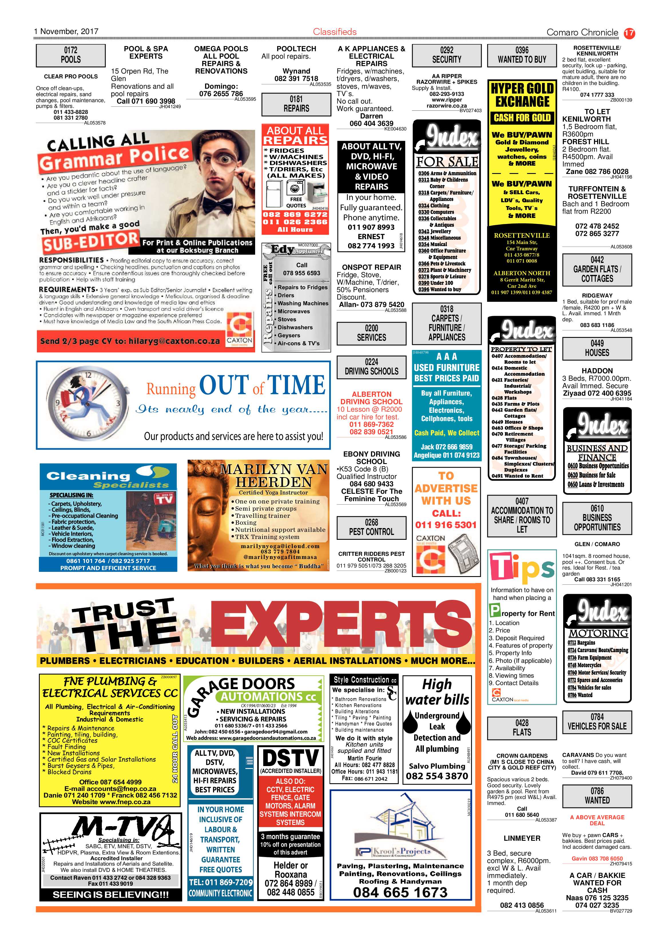 Comaro Chronicle 01 November 2017 page 17