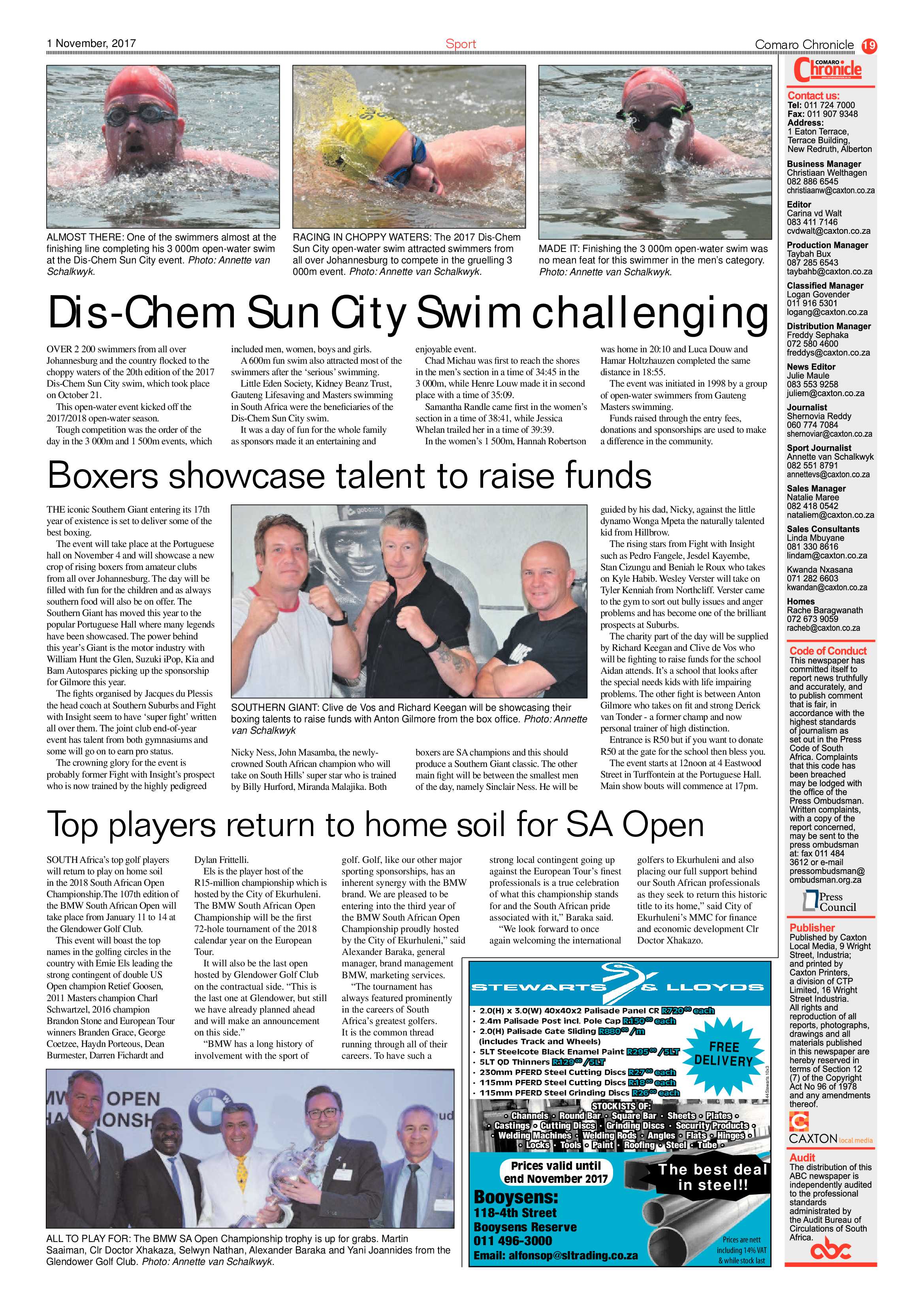 Comaro Chronicle 01 November 2017 page 19