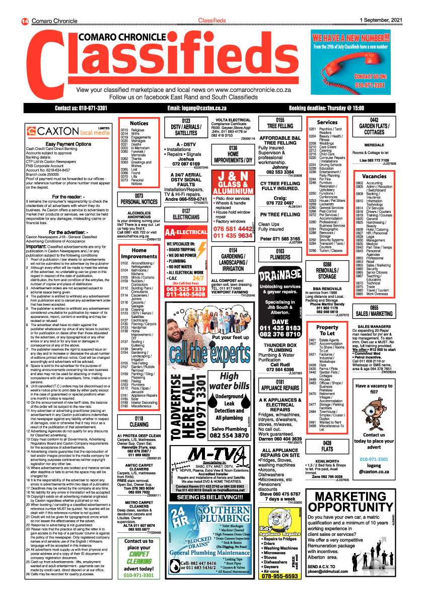 Comaro Chronicle 01 September 2021 page 14