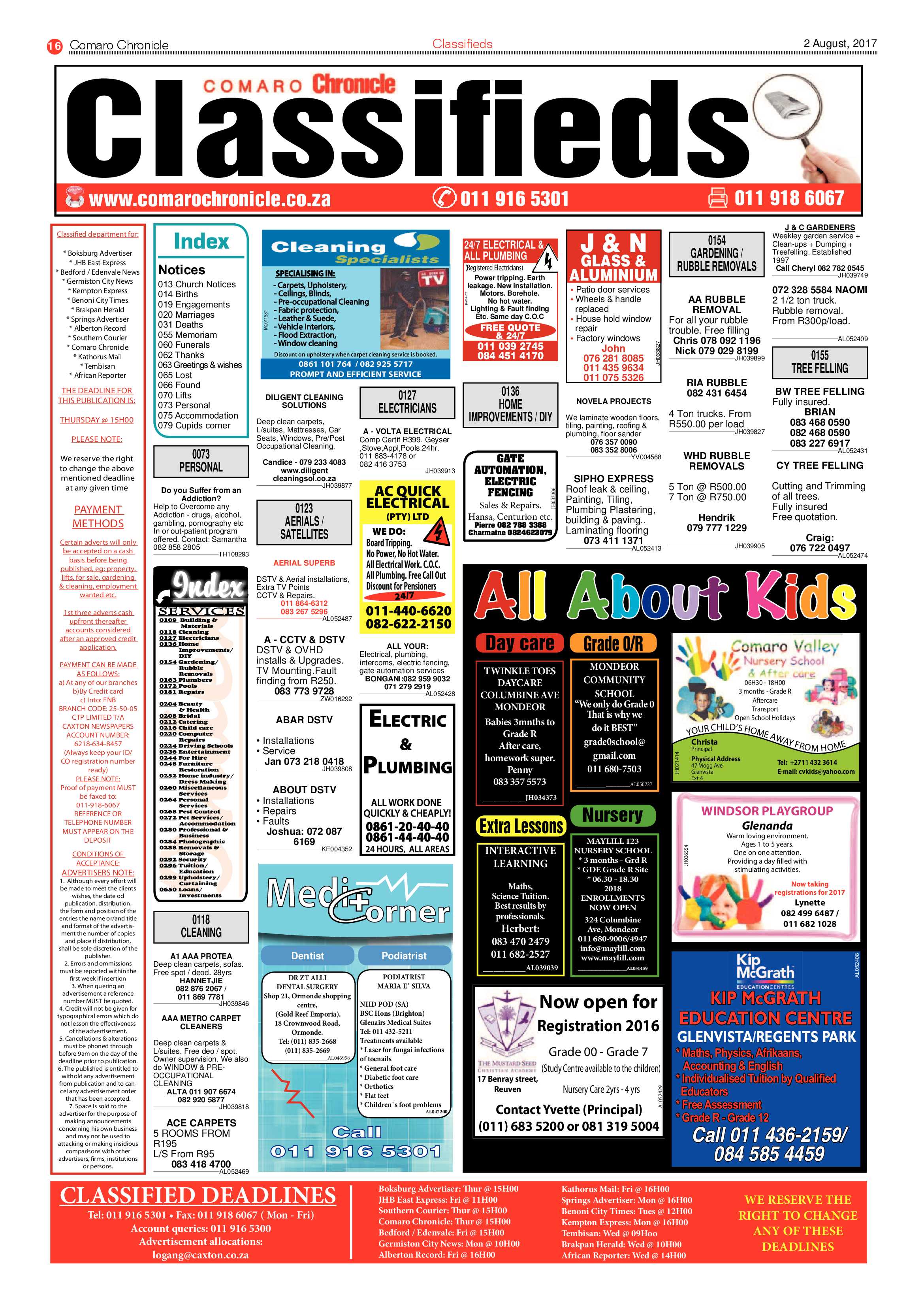 Comaro Chronicle 02 August 2017 page 16