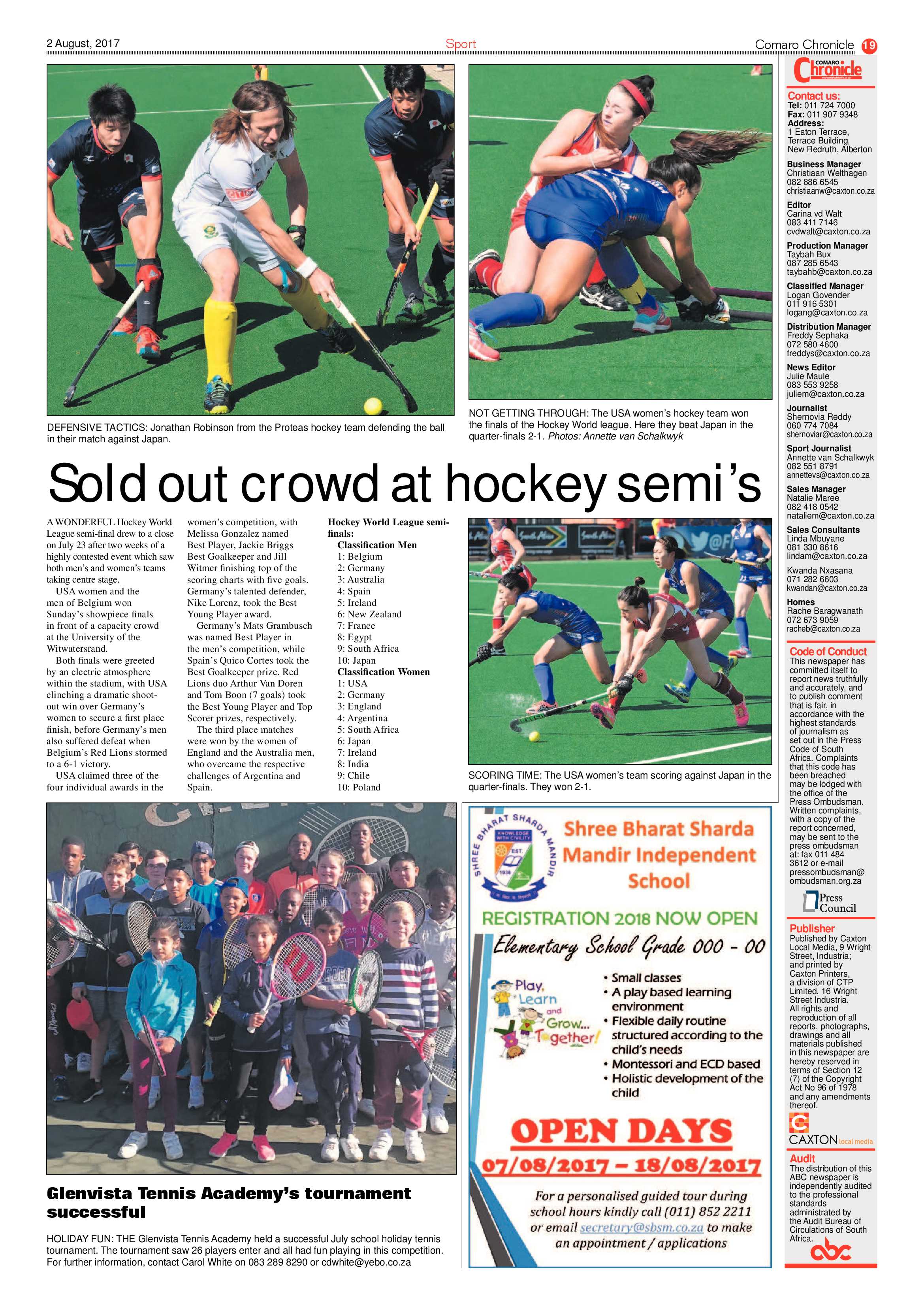 Comaro Chronicle 02 August 2017 page 19