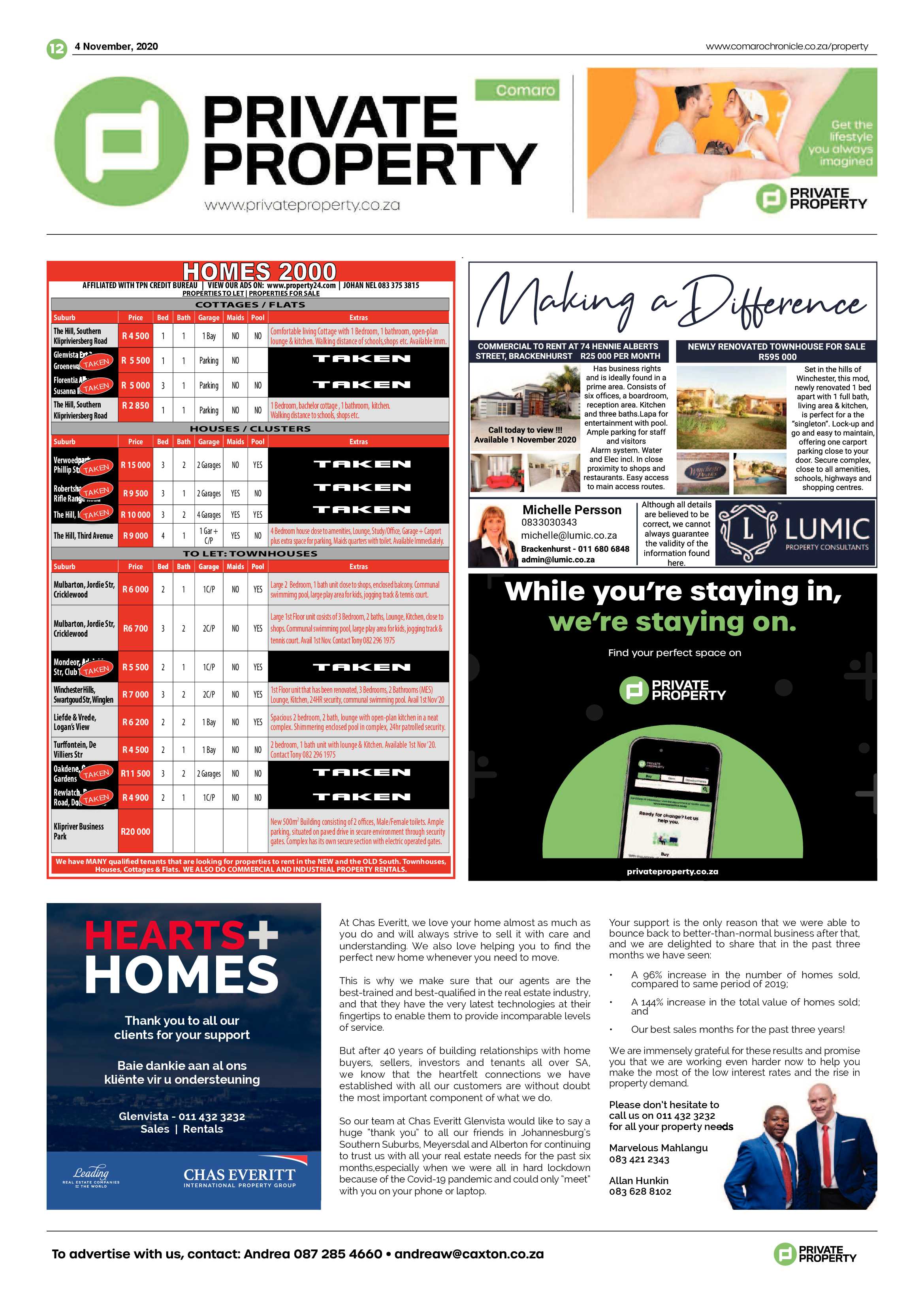 Comaro Chronicle 04 November  2020 page 12