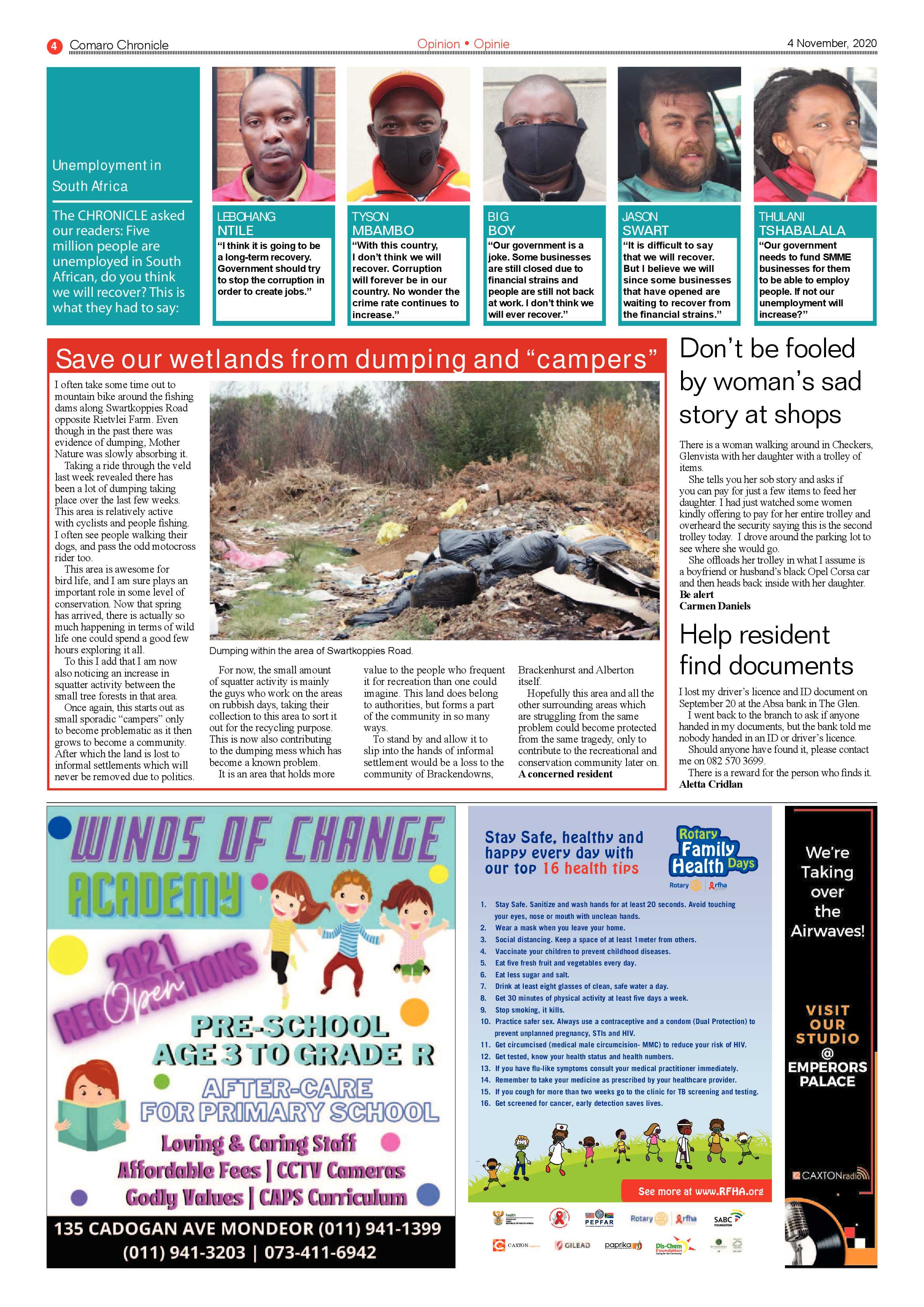 Comaro Chronicle 04 November  2020 page 4