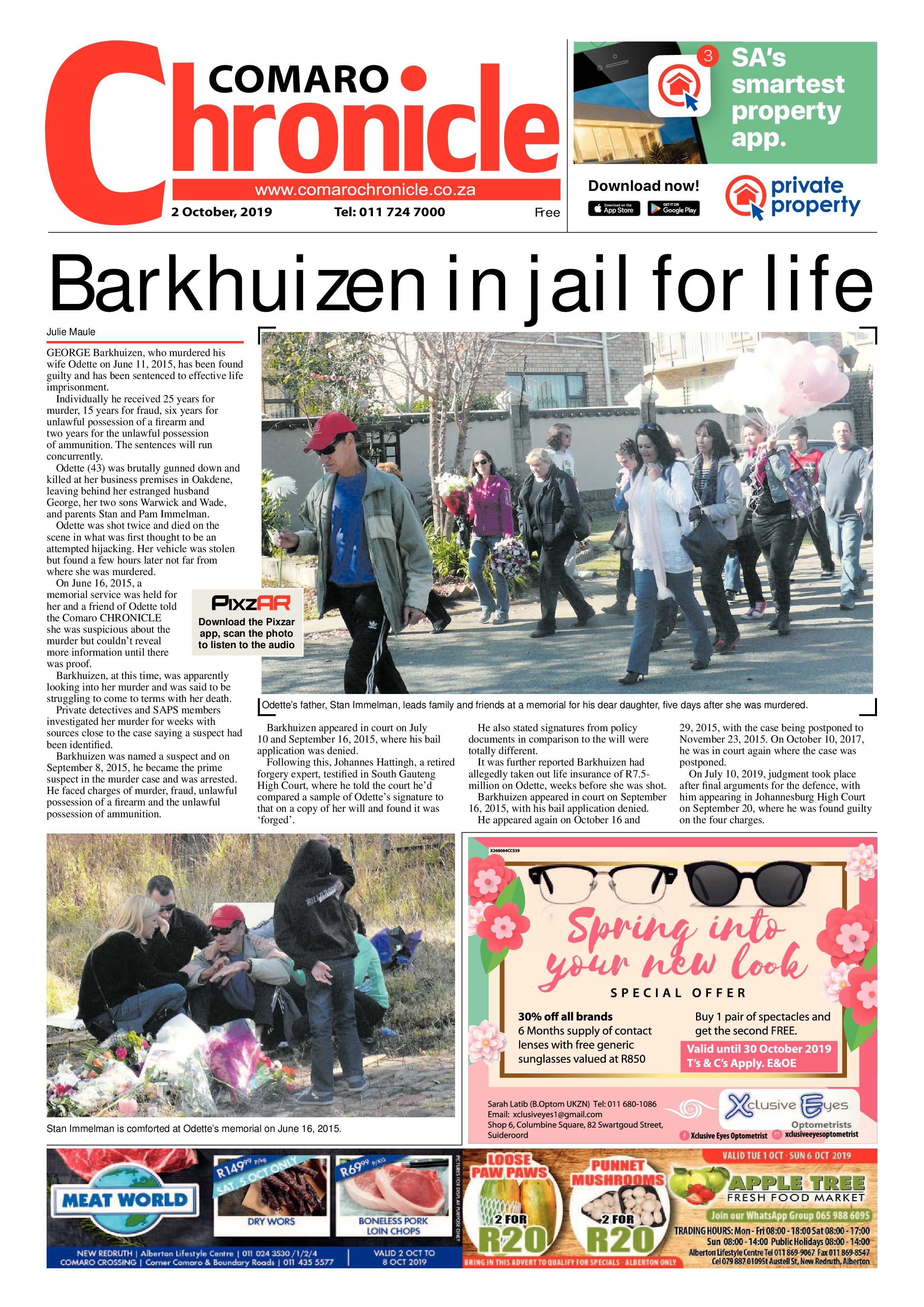 Comaro Chronicle 02 October 2019 page 1
