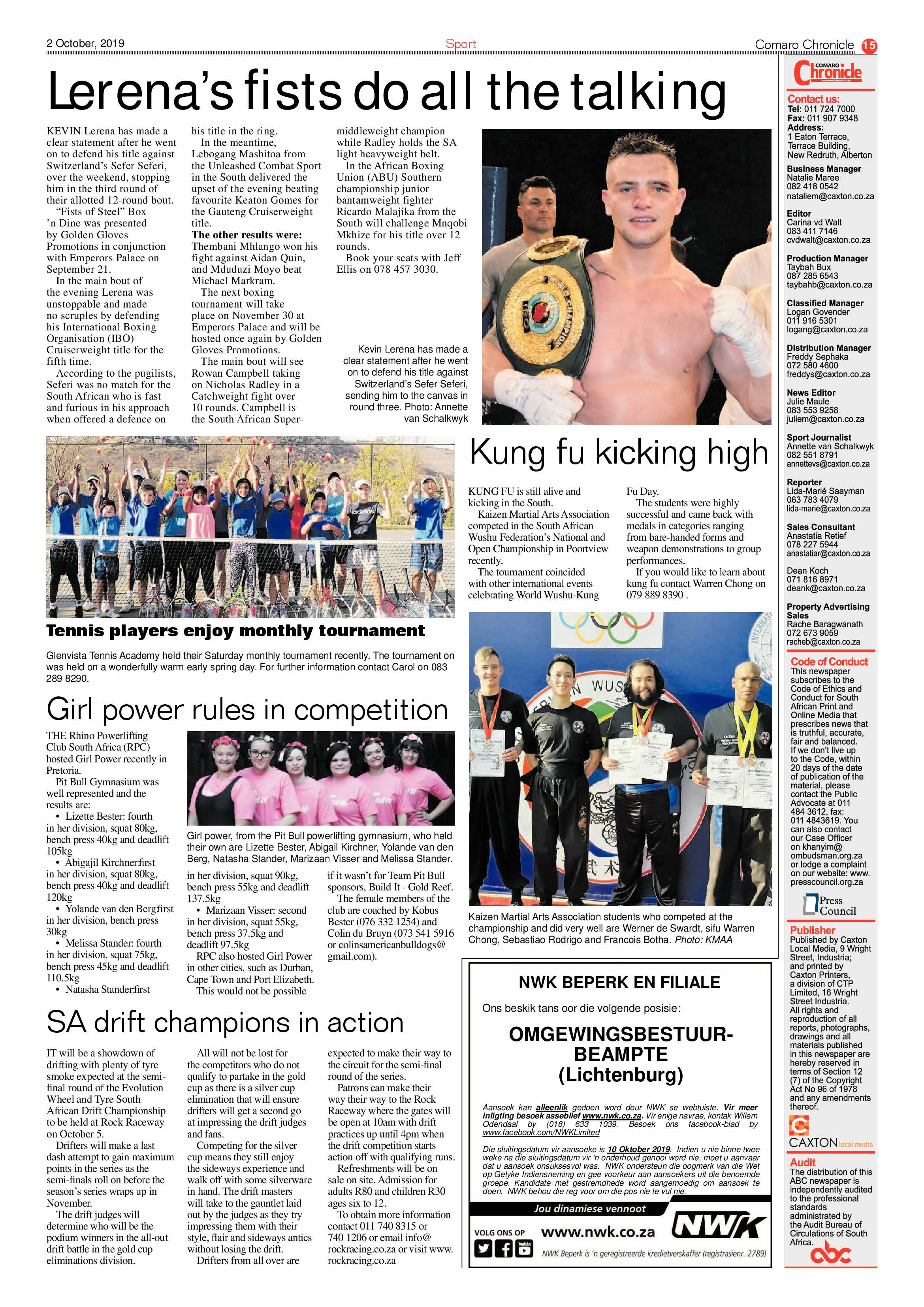 Comaro Chronicle 02 October 2019 page 15