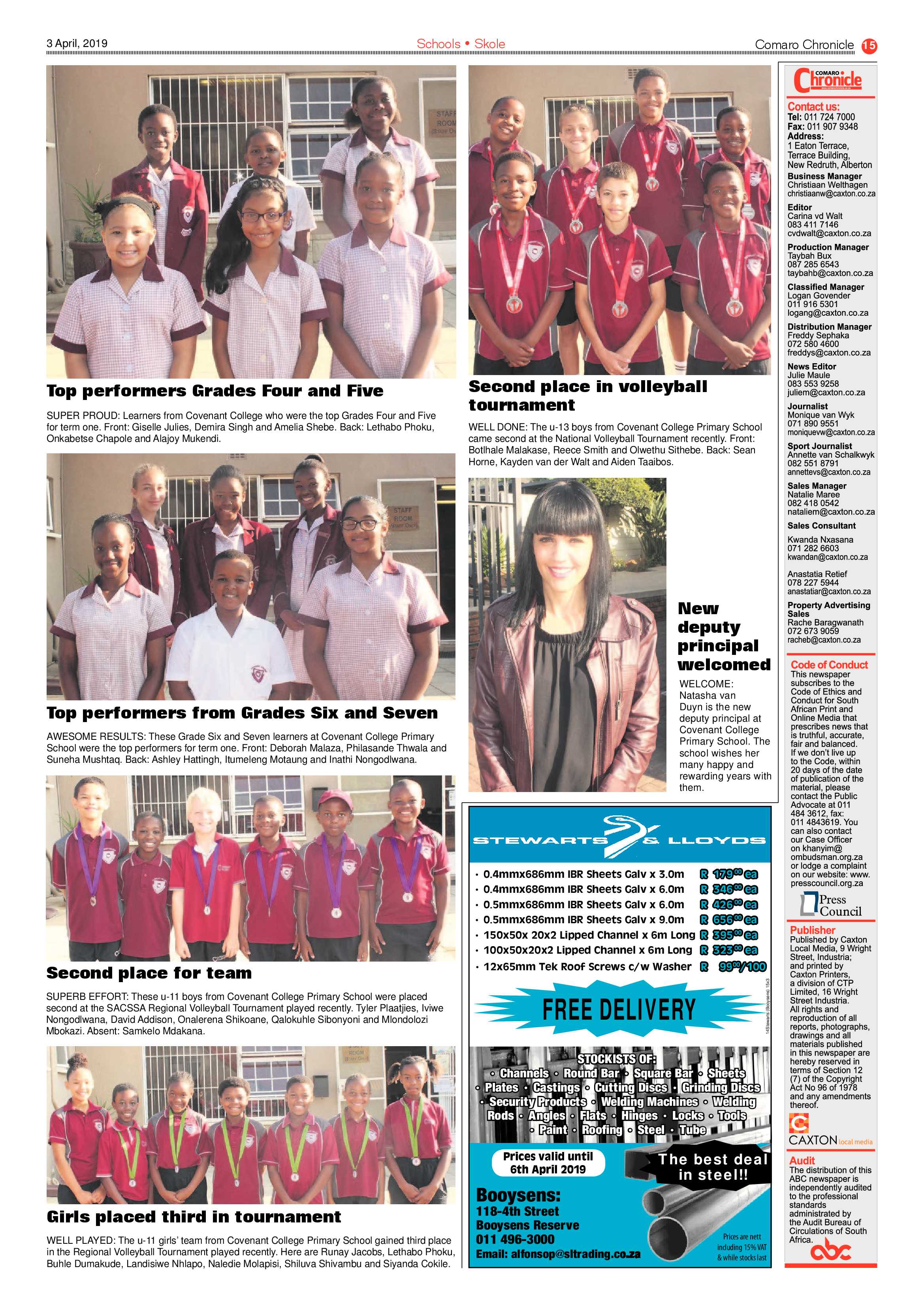 Comaro Chronicle 03 April 2019 page 15