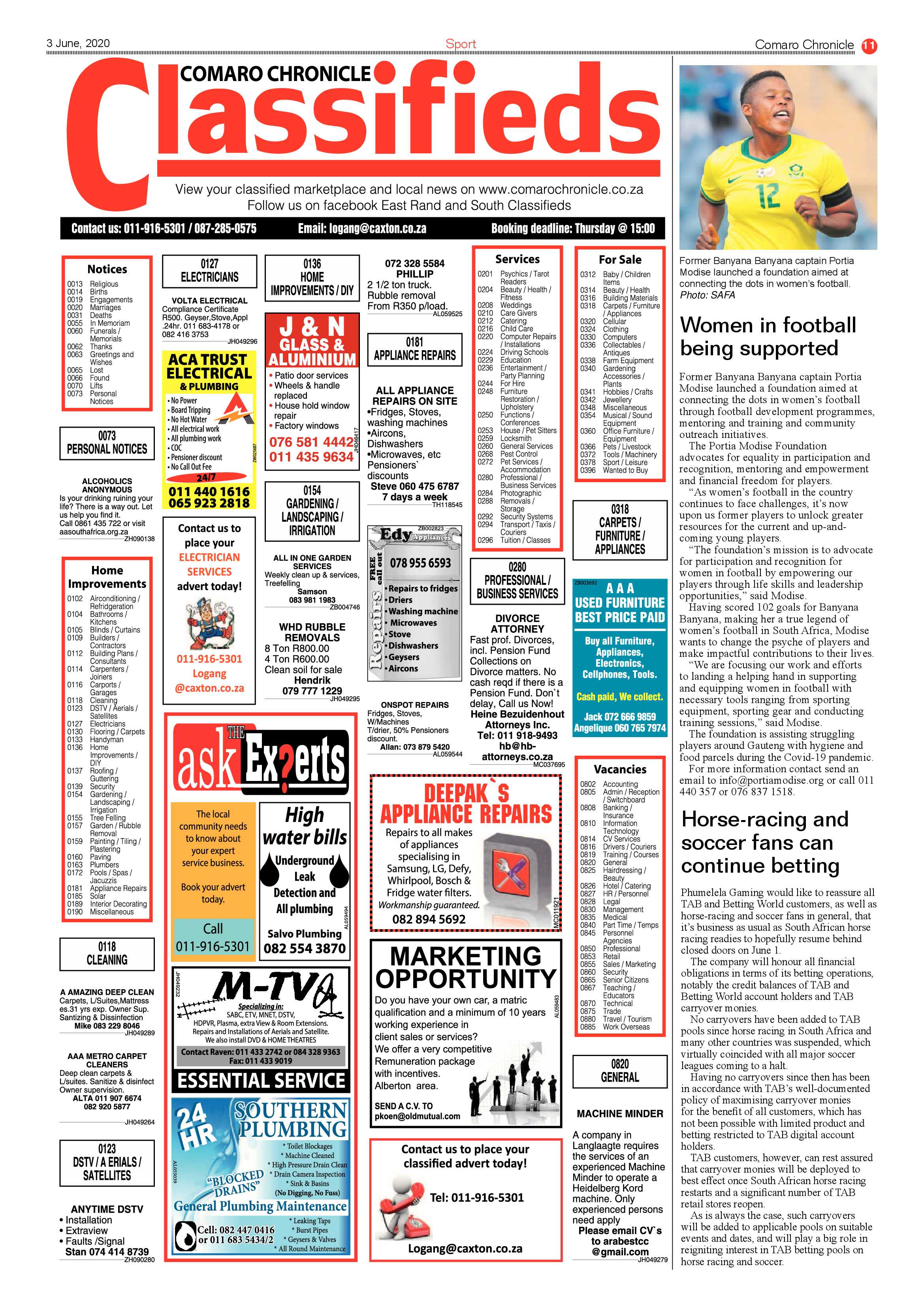 Comaro Chronicle 03 June 2020 page 11