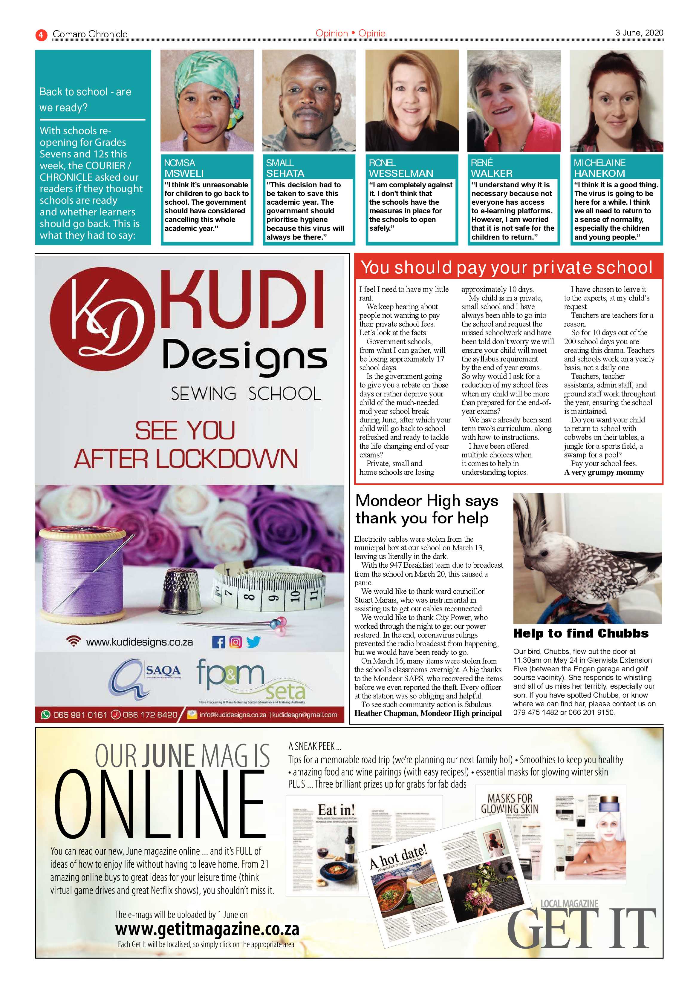 Comaro Chronicle 03 June 2020 page 4
