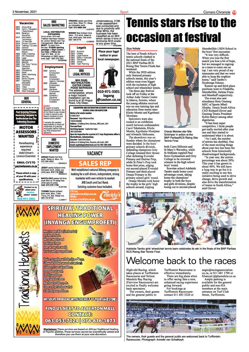 Comaro Chronicle 03 November 2021 page 17