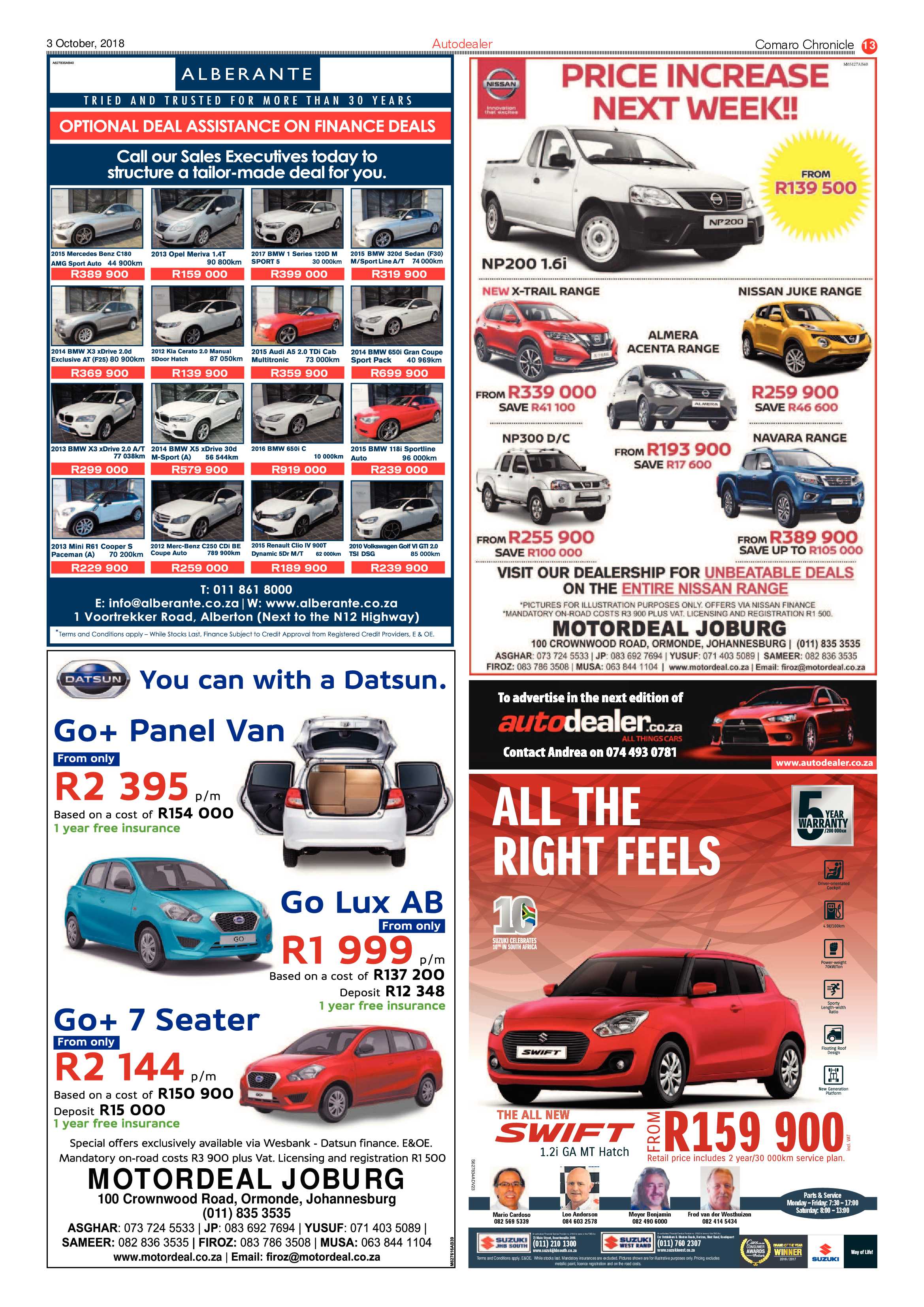 Comaro Chronicle 03 October 2018 page 13