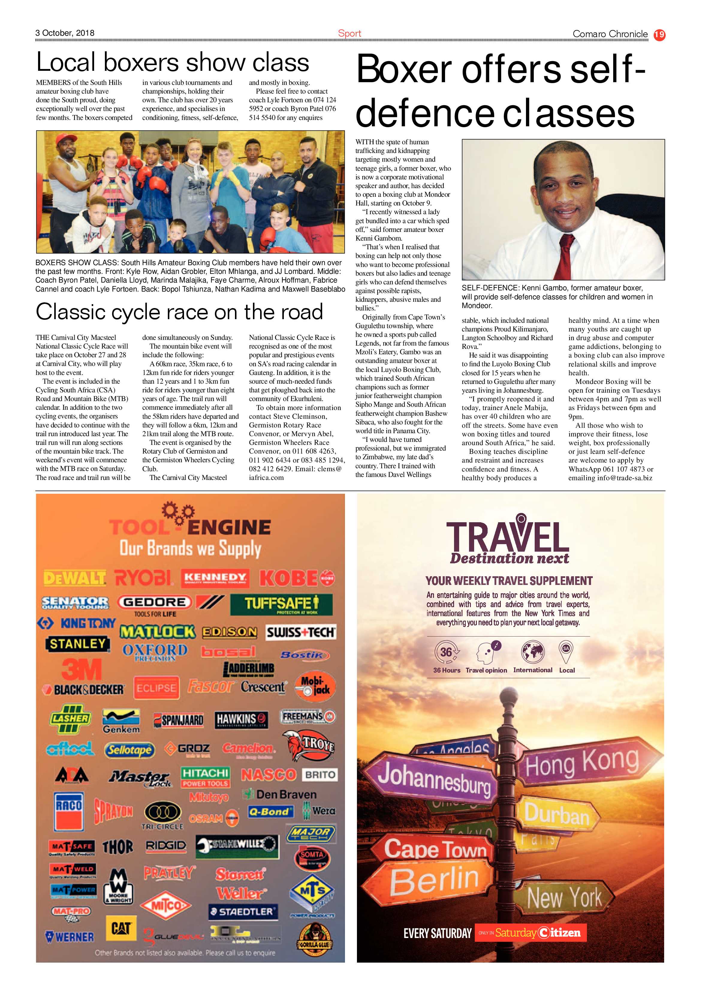 Comaro Chronicle 03 October 2018 page 19