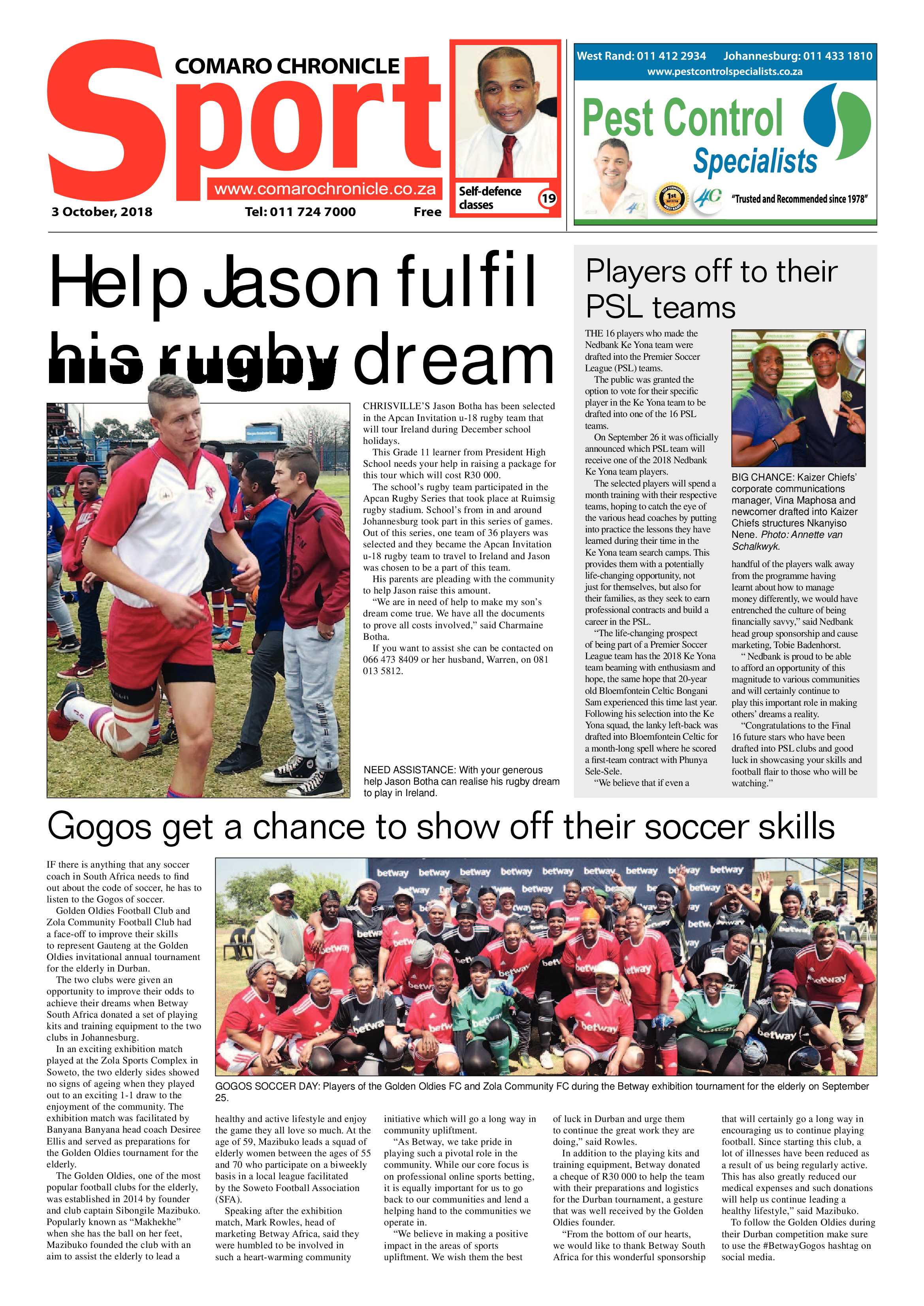 Comaro Chronicle 03 October 2018 page 20
