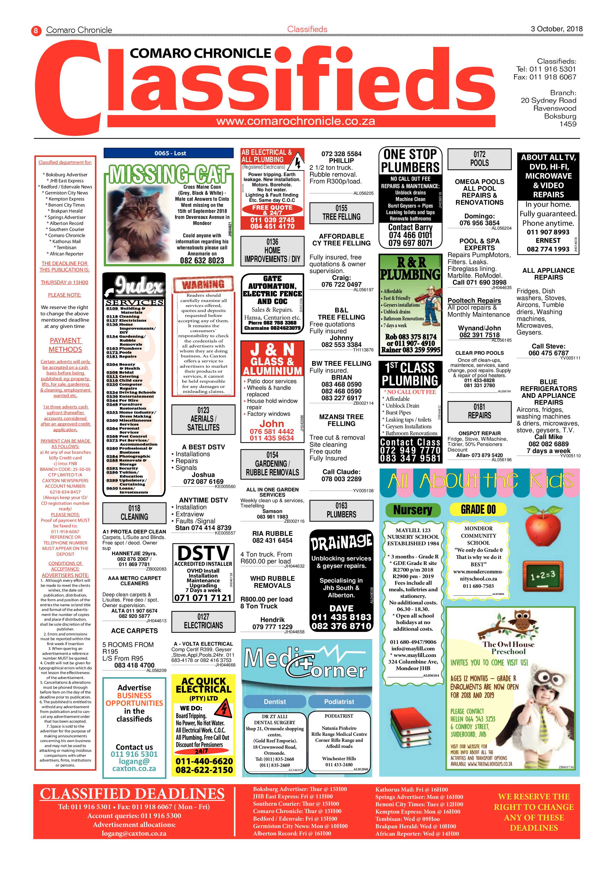 Comaro Chronicle 03 October 2018 page 8