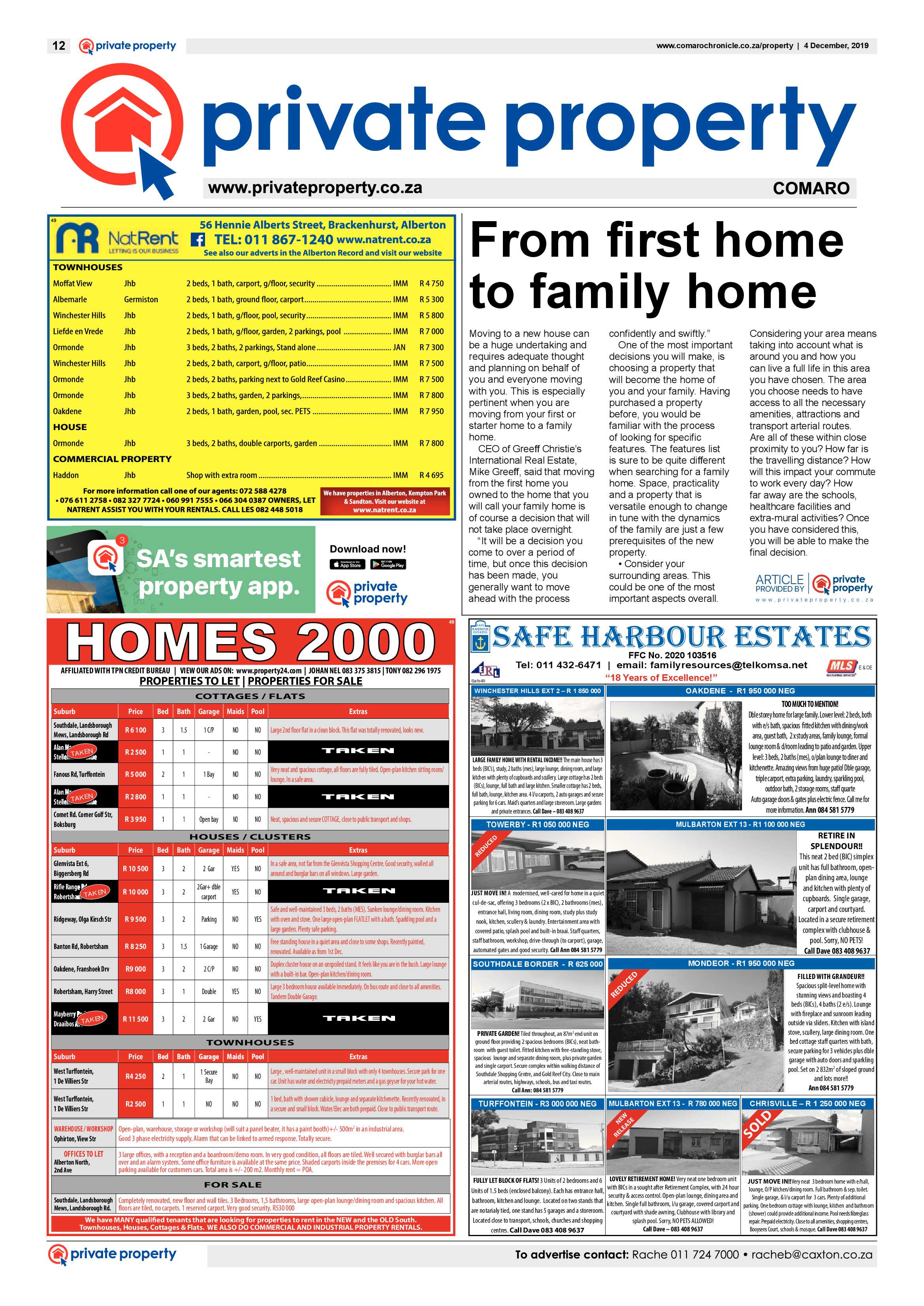 Comaro Chronicle 04 December 2019 page 12