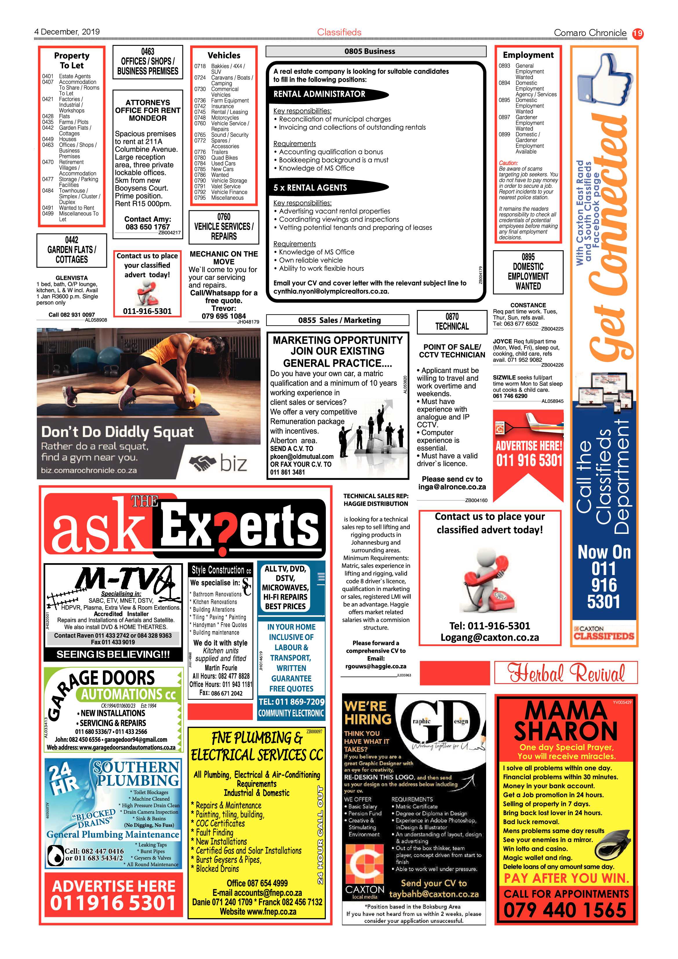 Comaro Chronicle 04 December 2019 page 19
