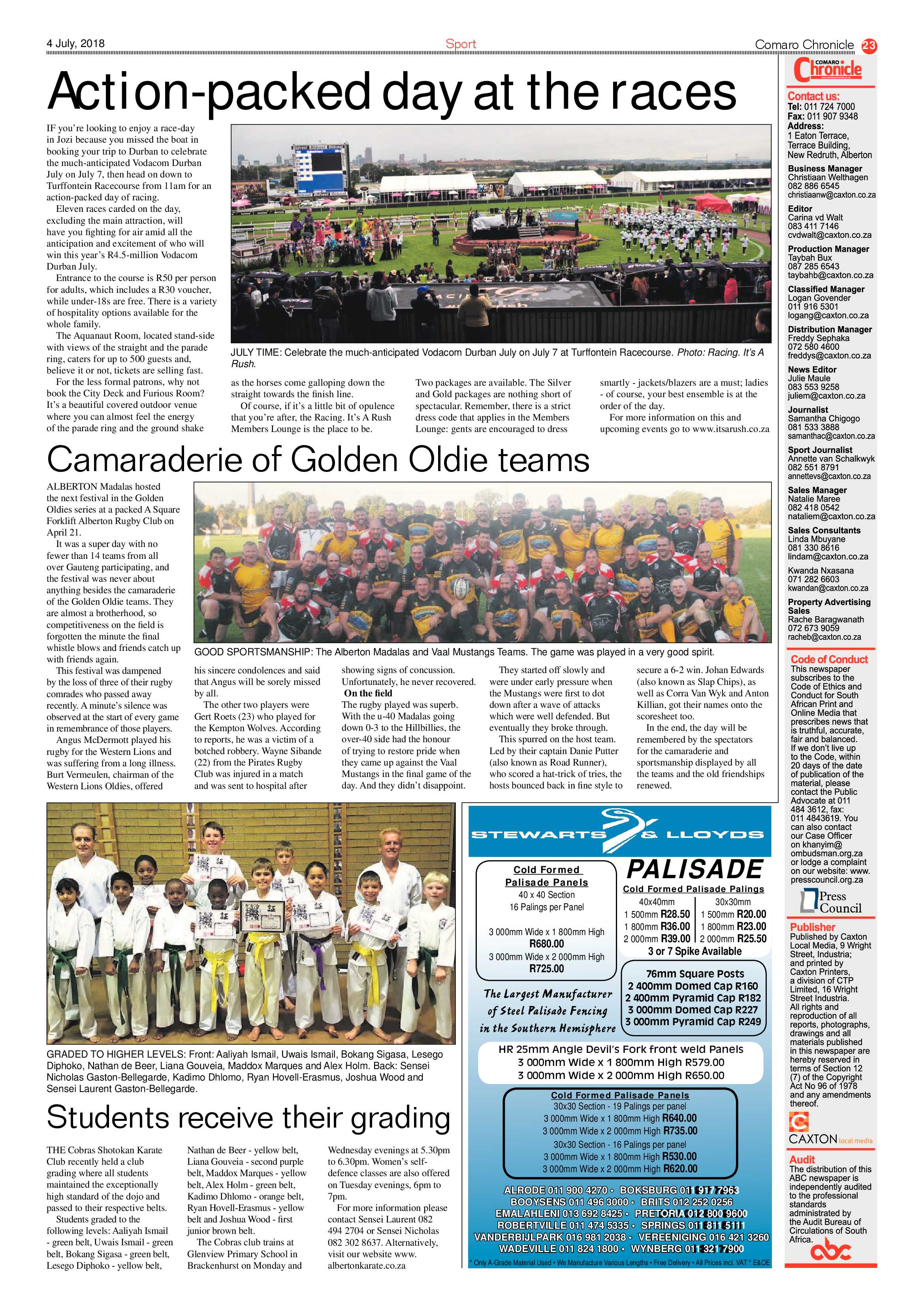 Comaro Chronicle 04 July 2018 page 23