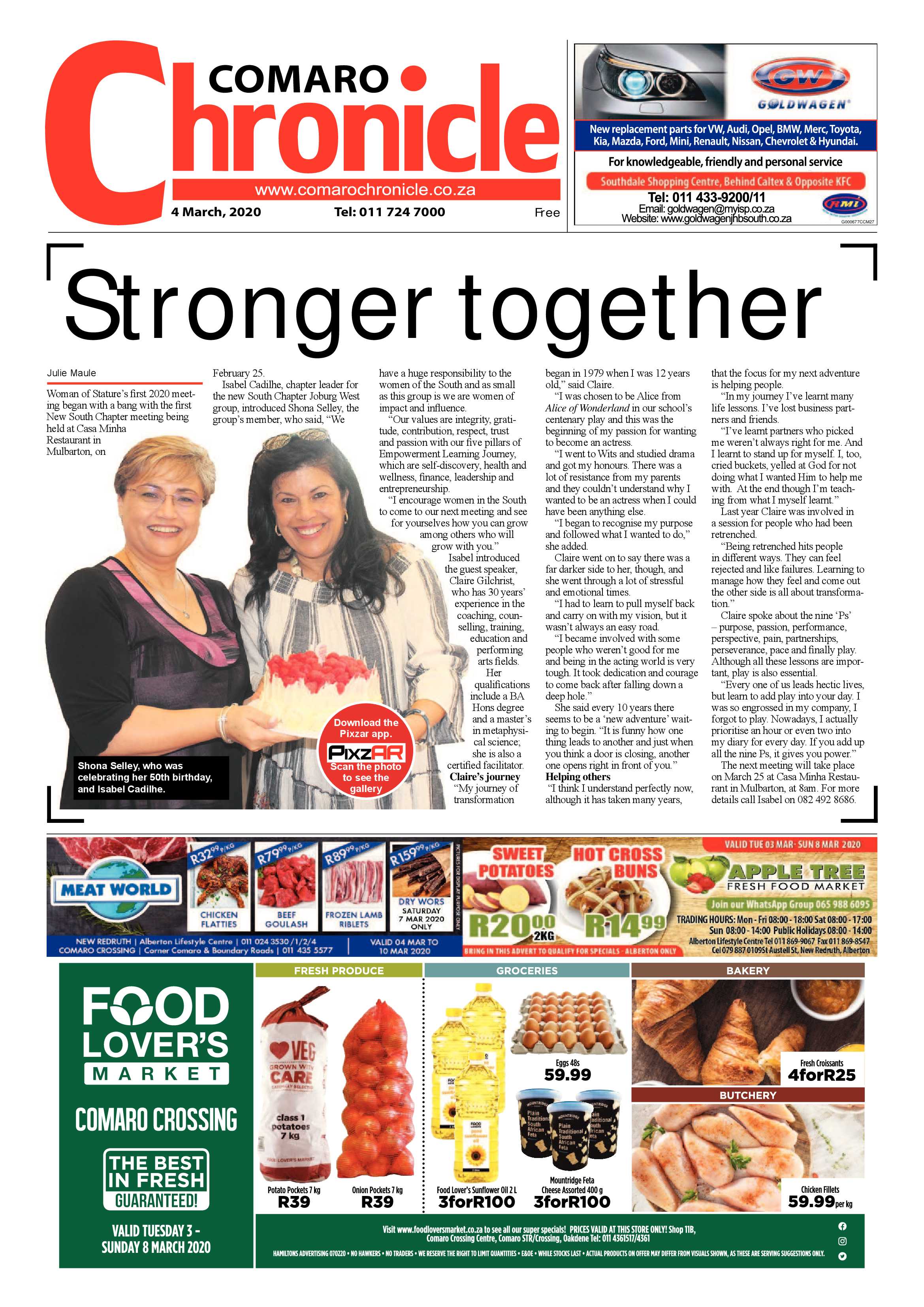 Comaro Chronicle 04 March 2020 page 1
