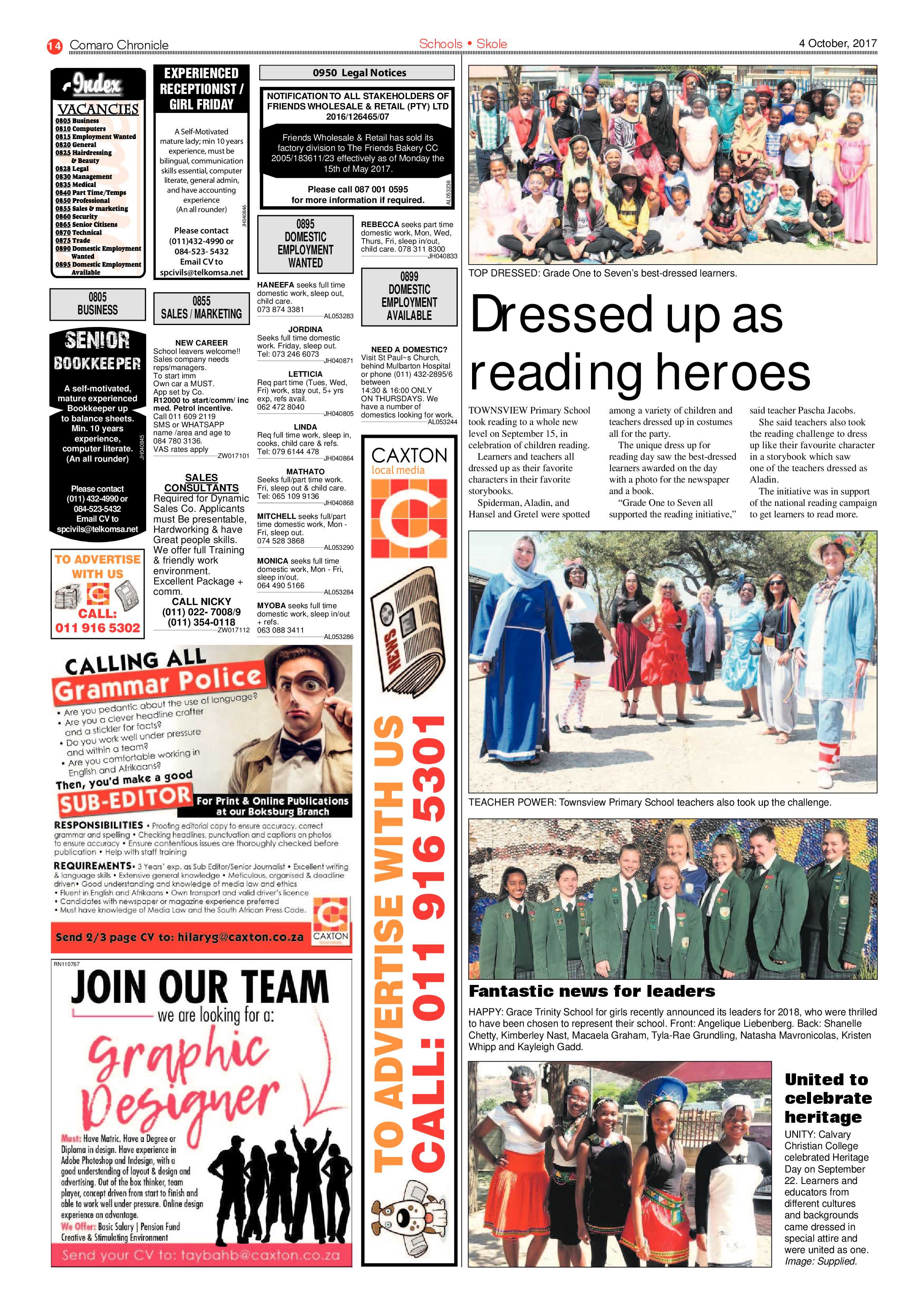 Comaro Chronicle 04 October 2017 page 14