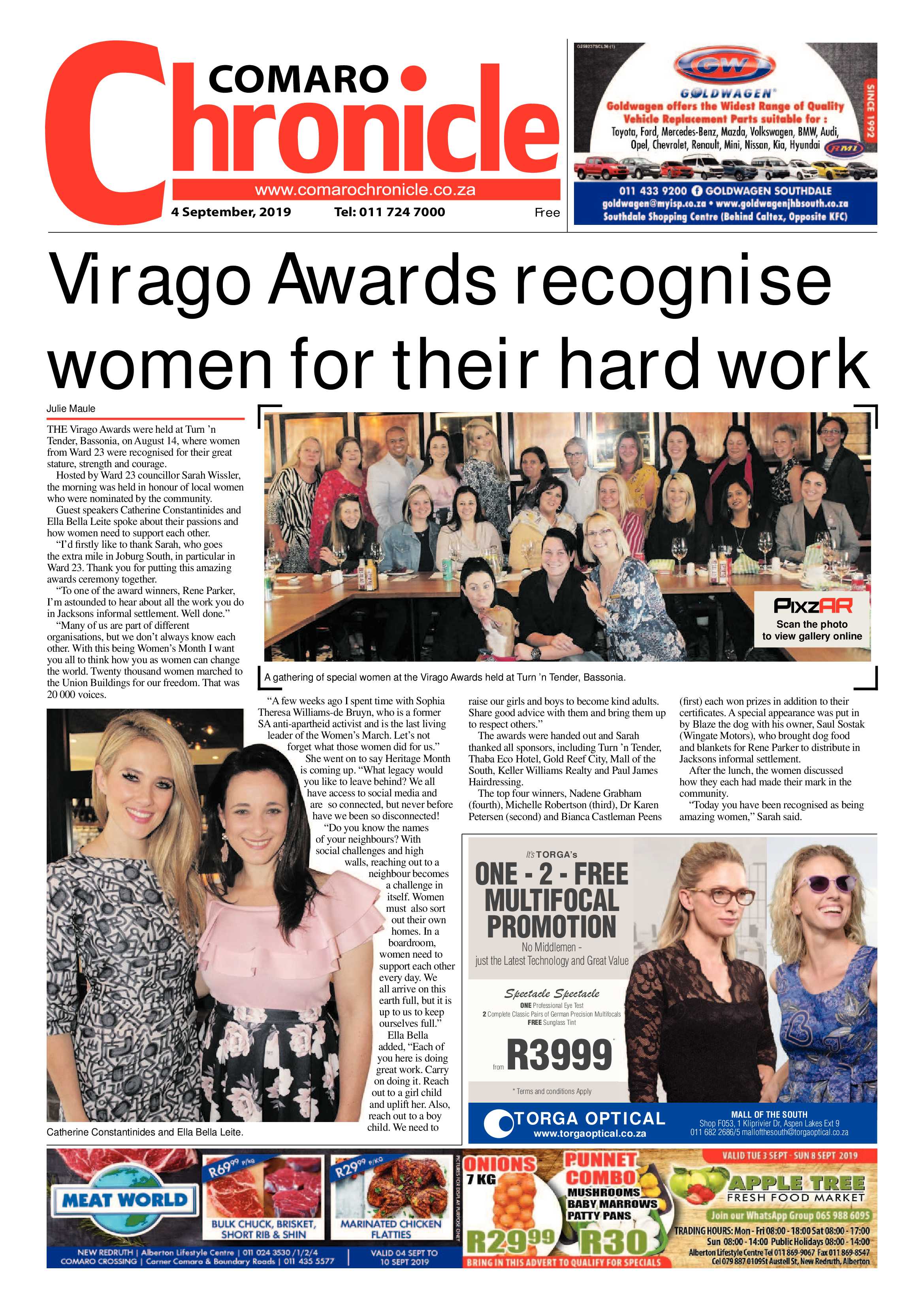 Comaro Chronicle 04 September 2019 page 1