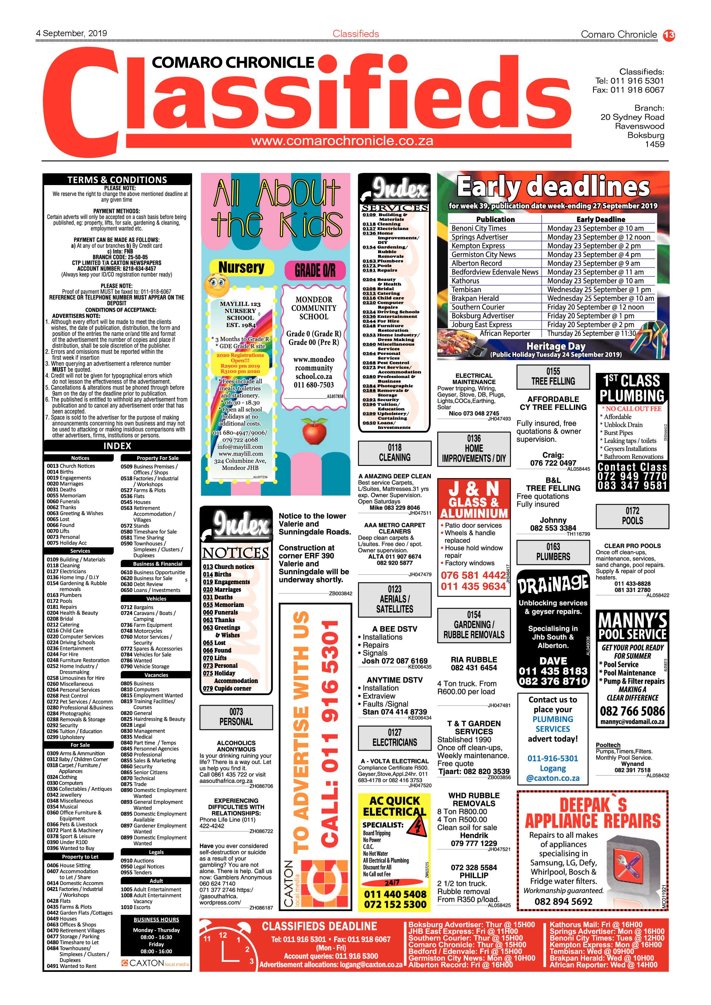 Comaro Chronicle 04 September 2019 page 13