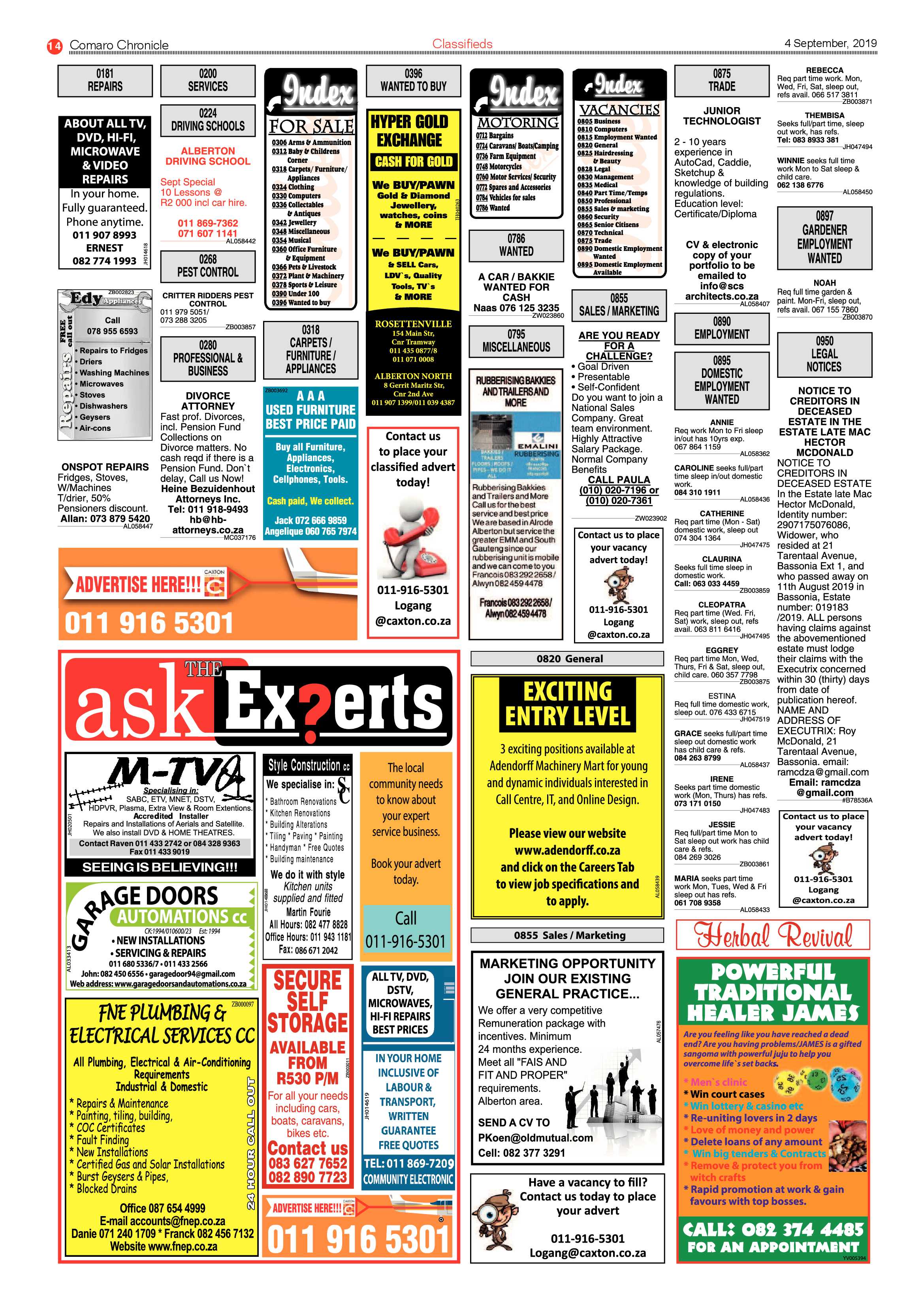 Comaro Chronicle 04 September 2019 page 14