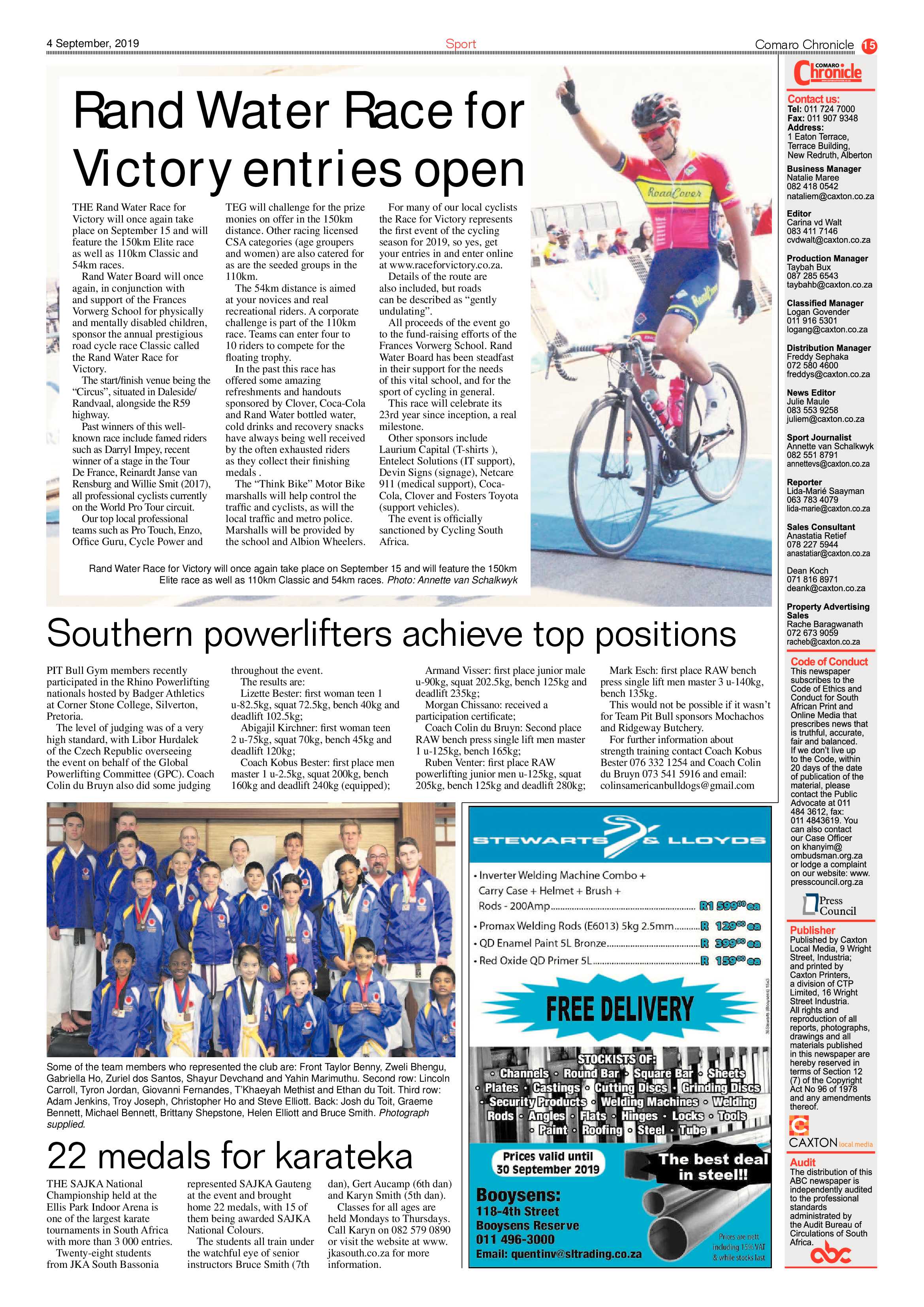 Comaro Chronicle 04 September 2019 page 15