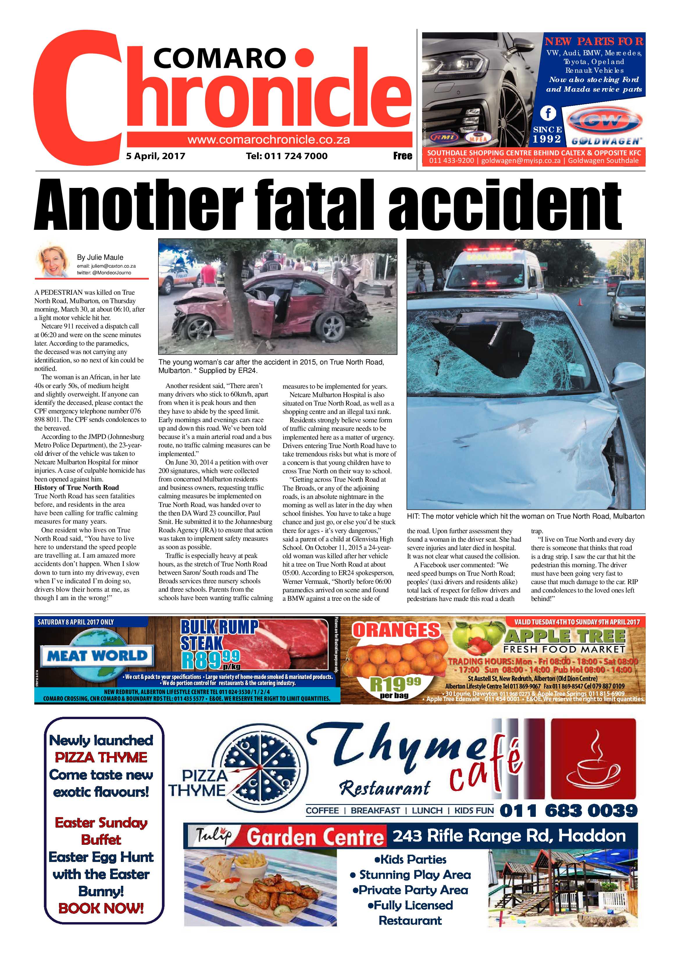 Comaro Chronicle 05 April 2017 page 1