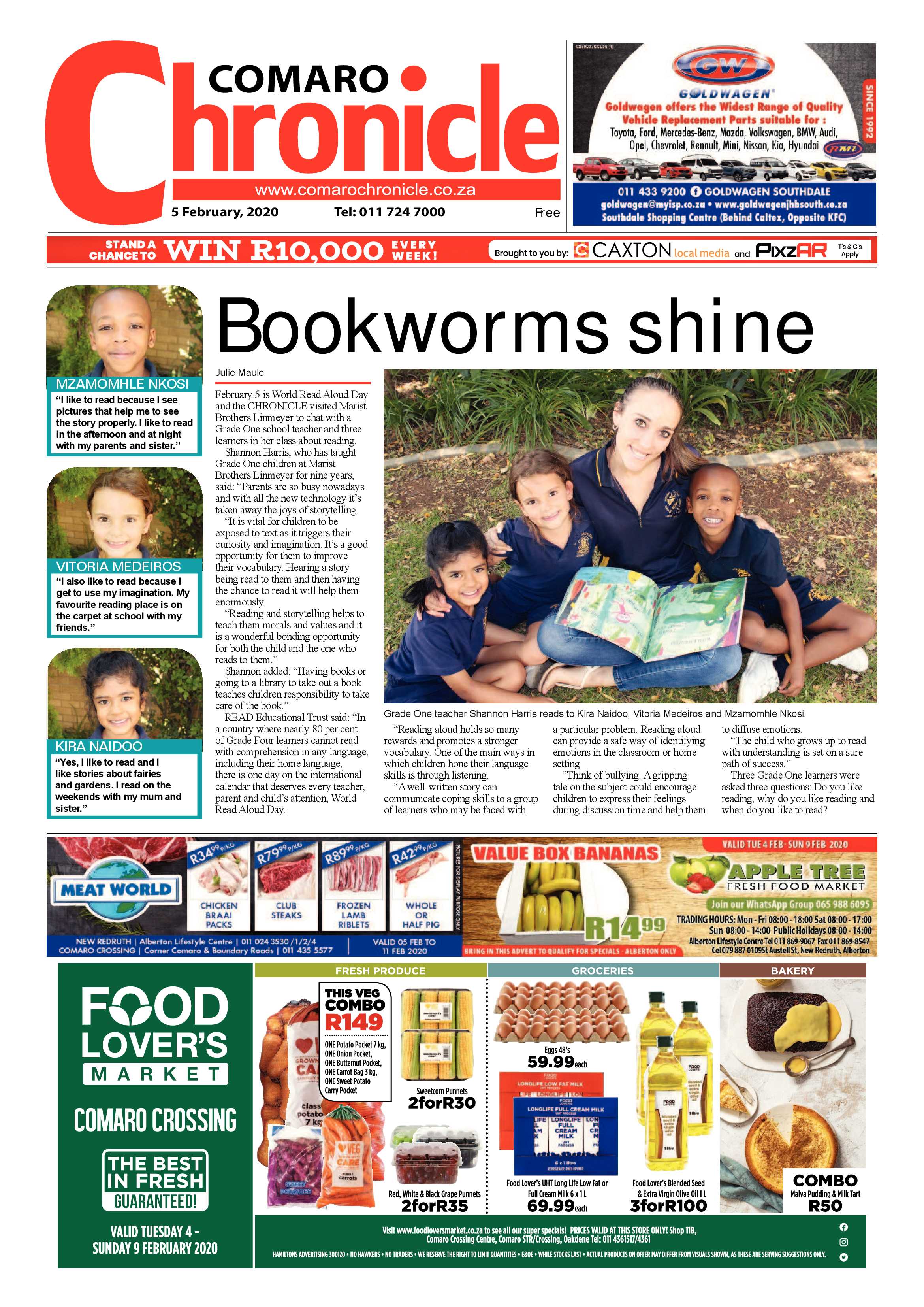 Comaro Chronicle 05 February 2020 page 1
