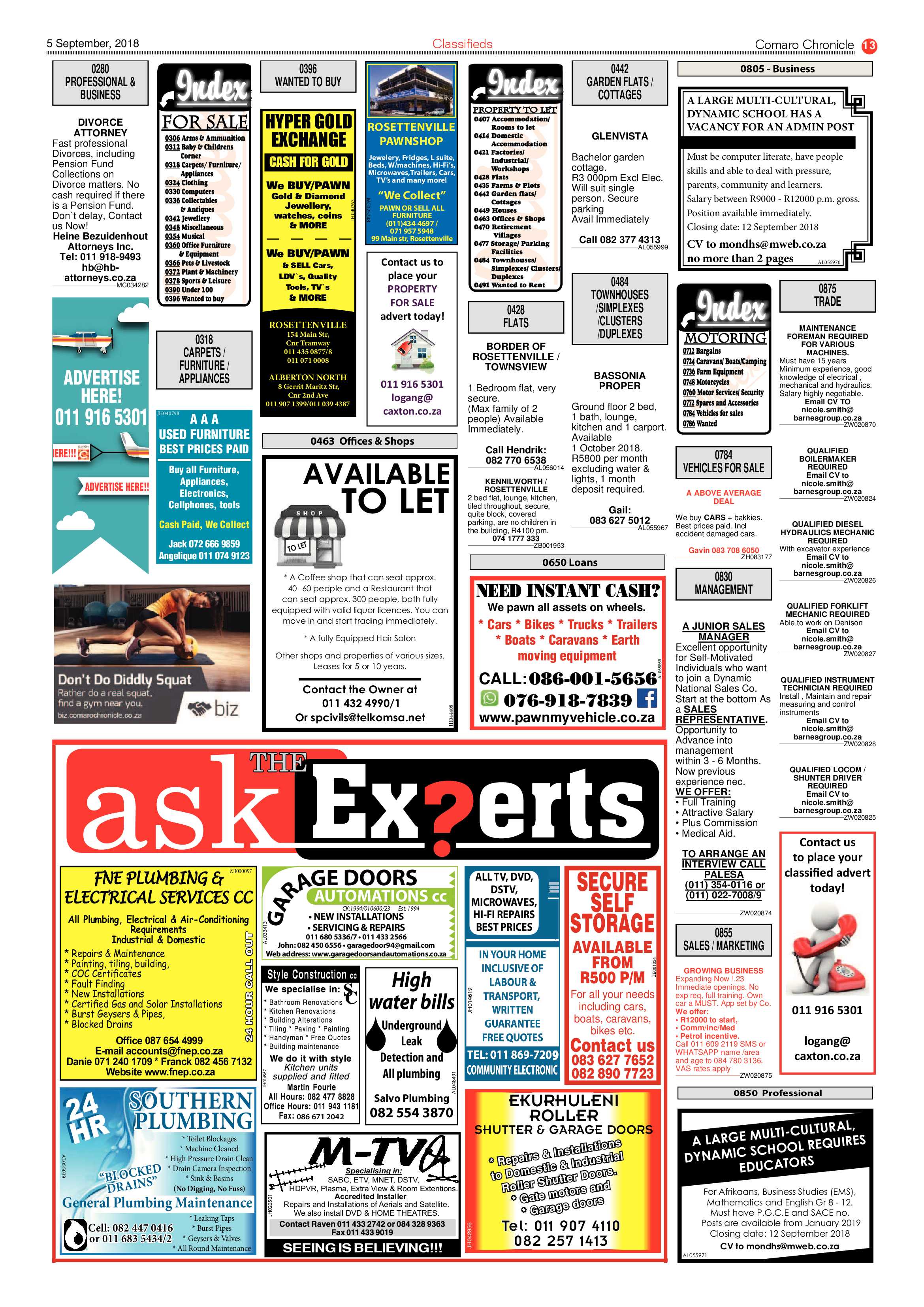 Comaro Chronicle 05 September 2018 page 13