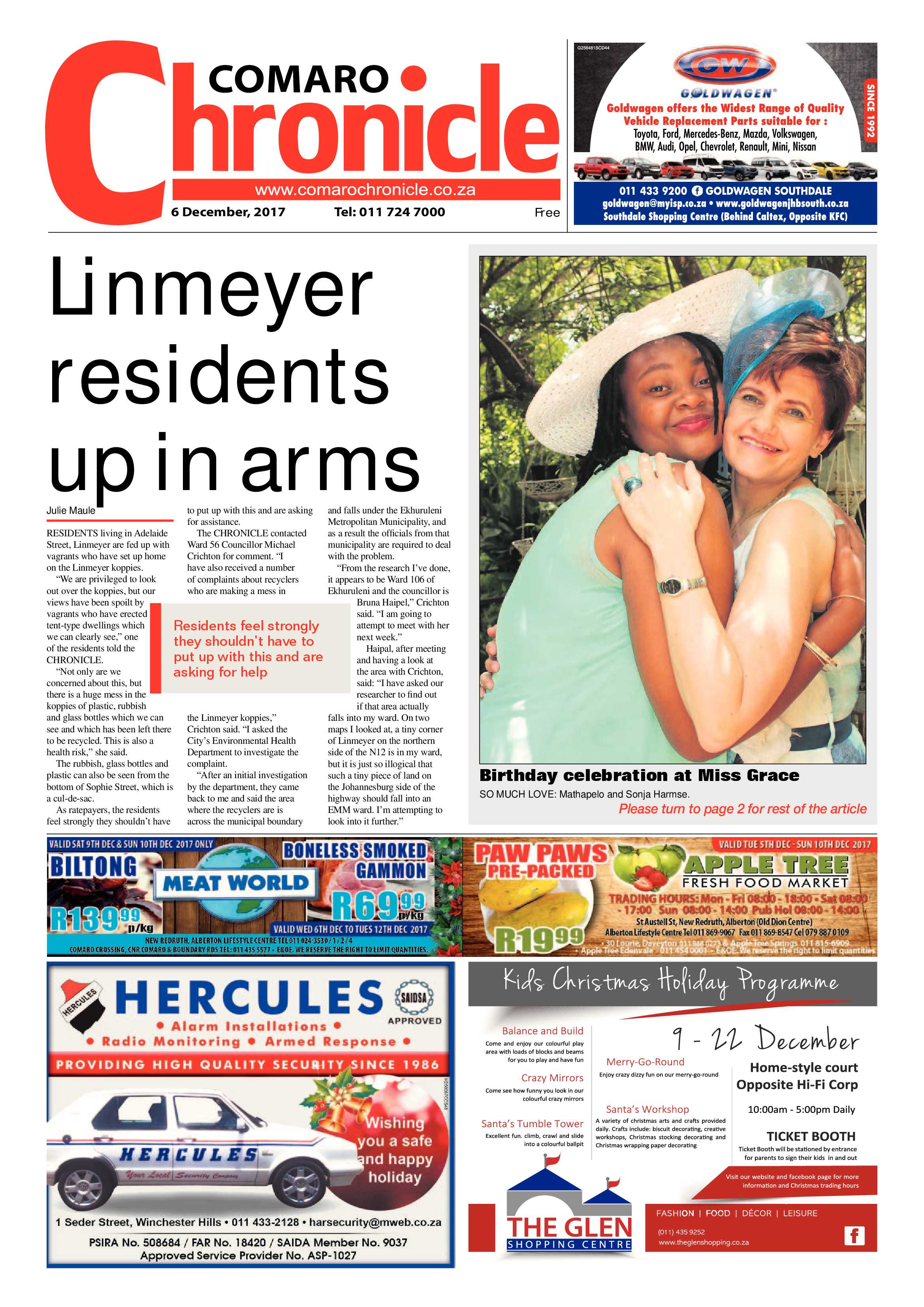 Comaro Chronicle 06 December 2017 page 1