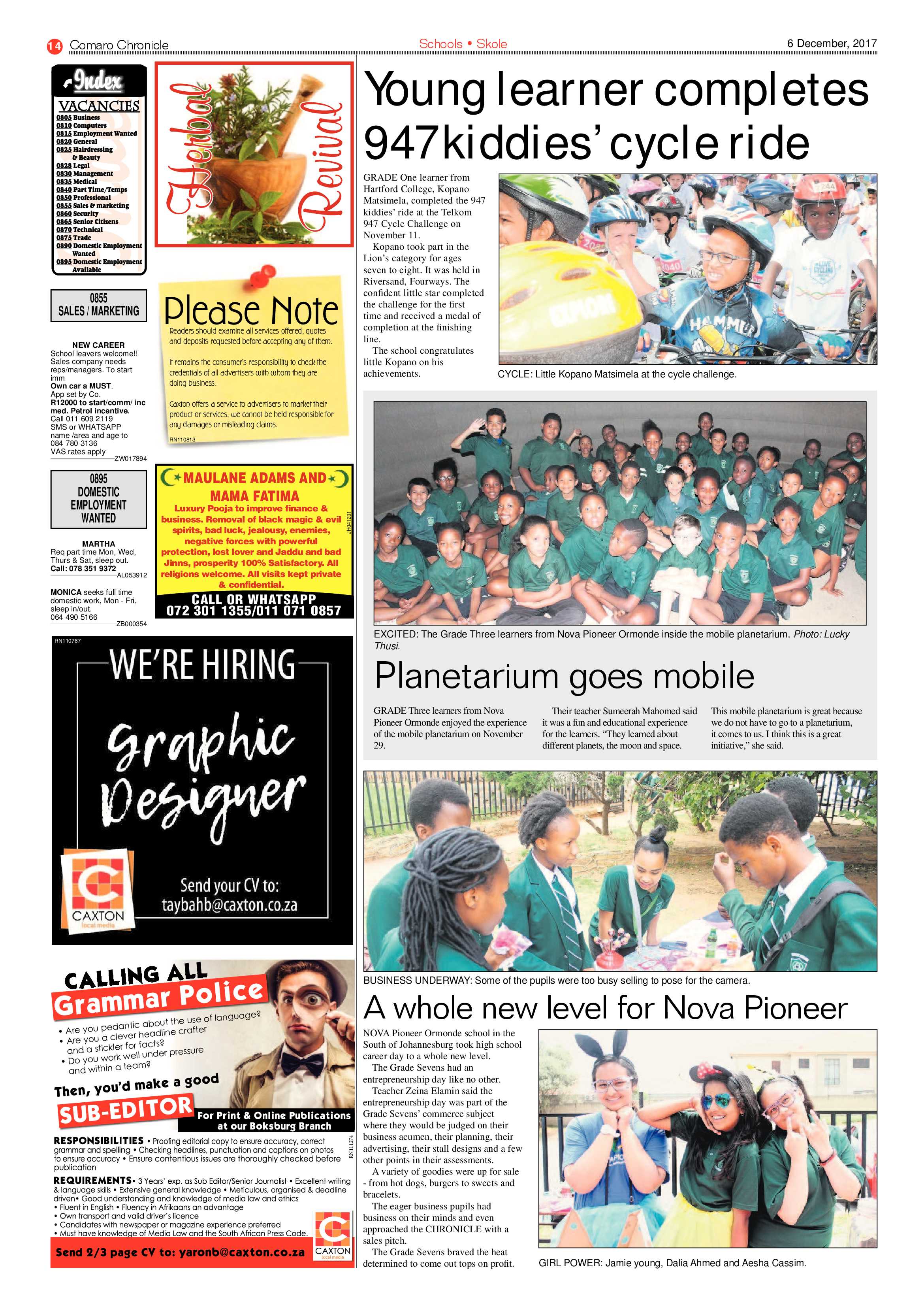 Comaro Chronicle 06 December 2017 page 14