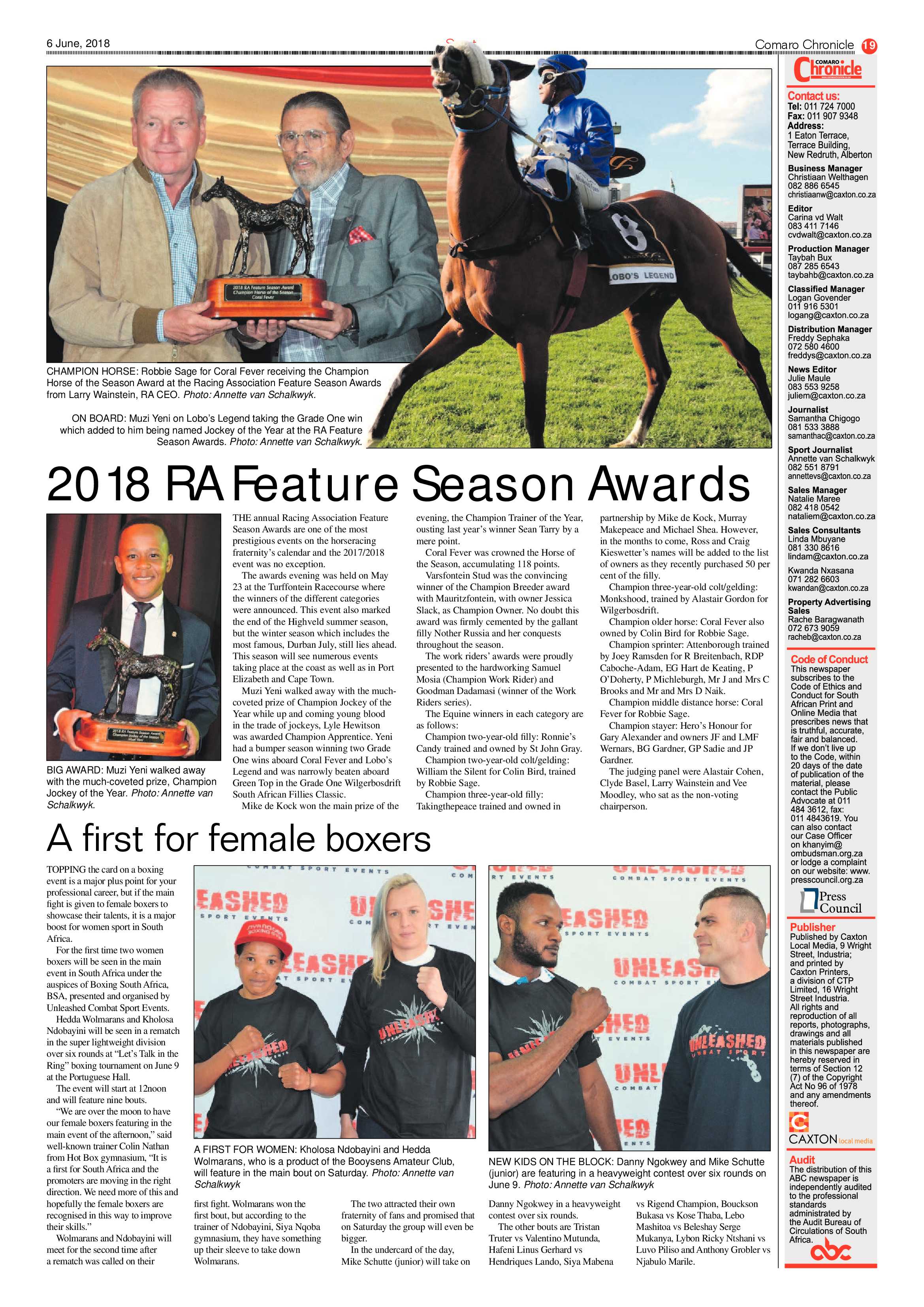 Comaro Chronicle 06 June 2018 page 21