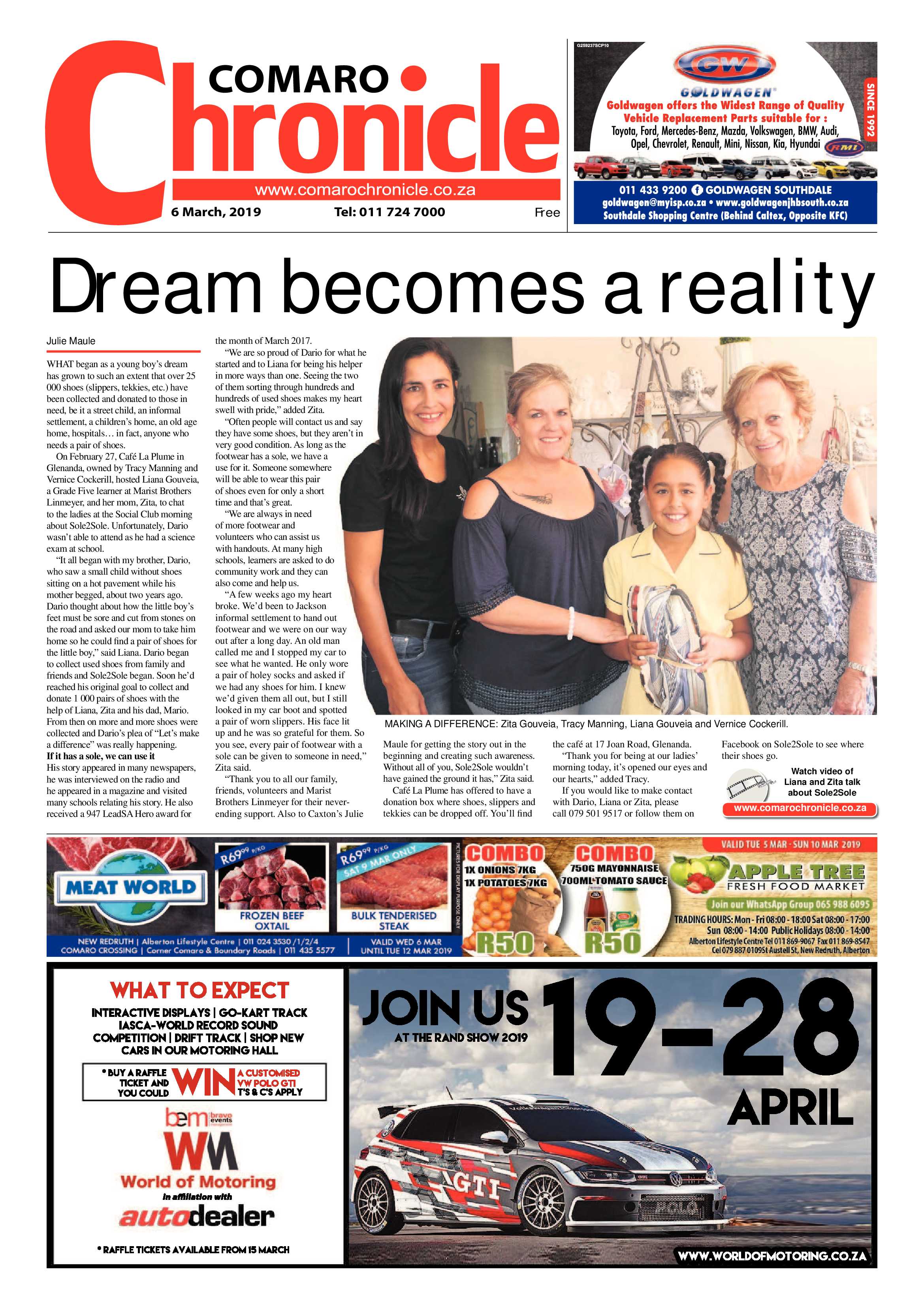 Comaro Chronicle 06 March 2019 page 1