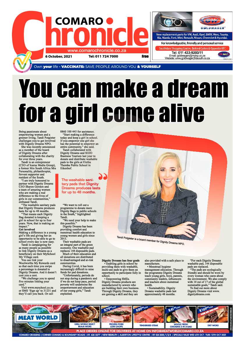 Comaro Chronicle 06 October 2021 page 1