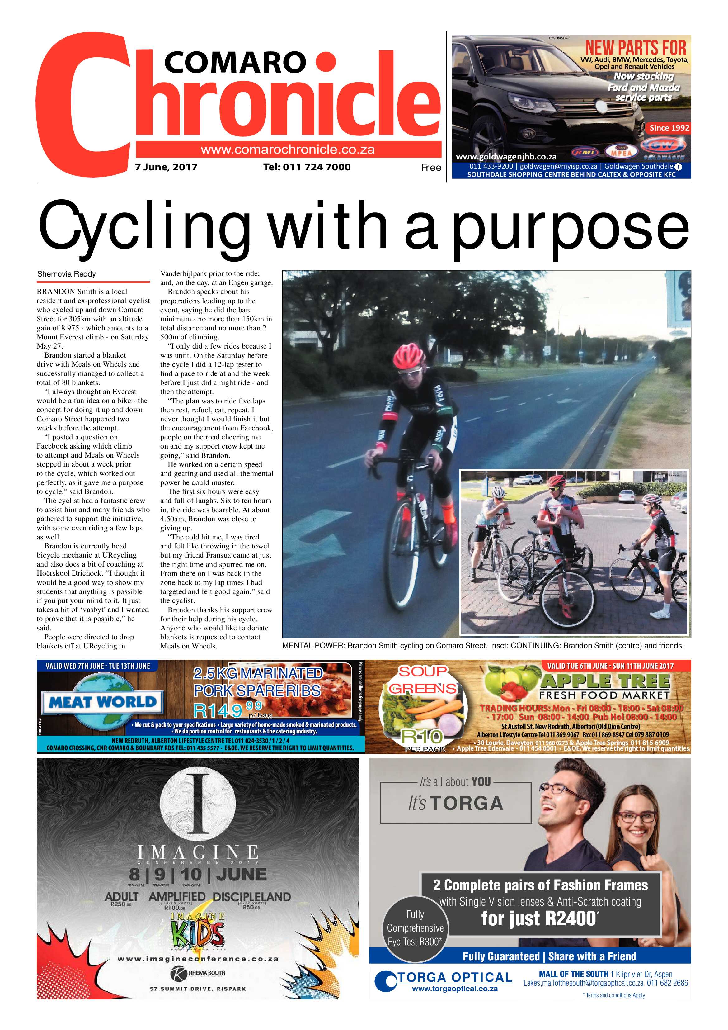 Comaro Chronicle 07 June 2017 page 1