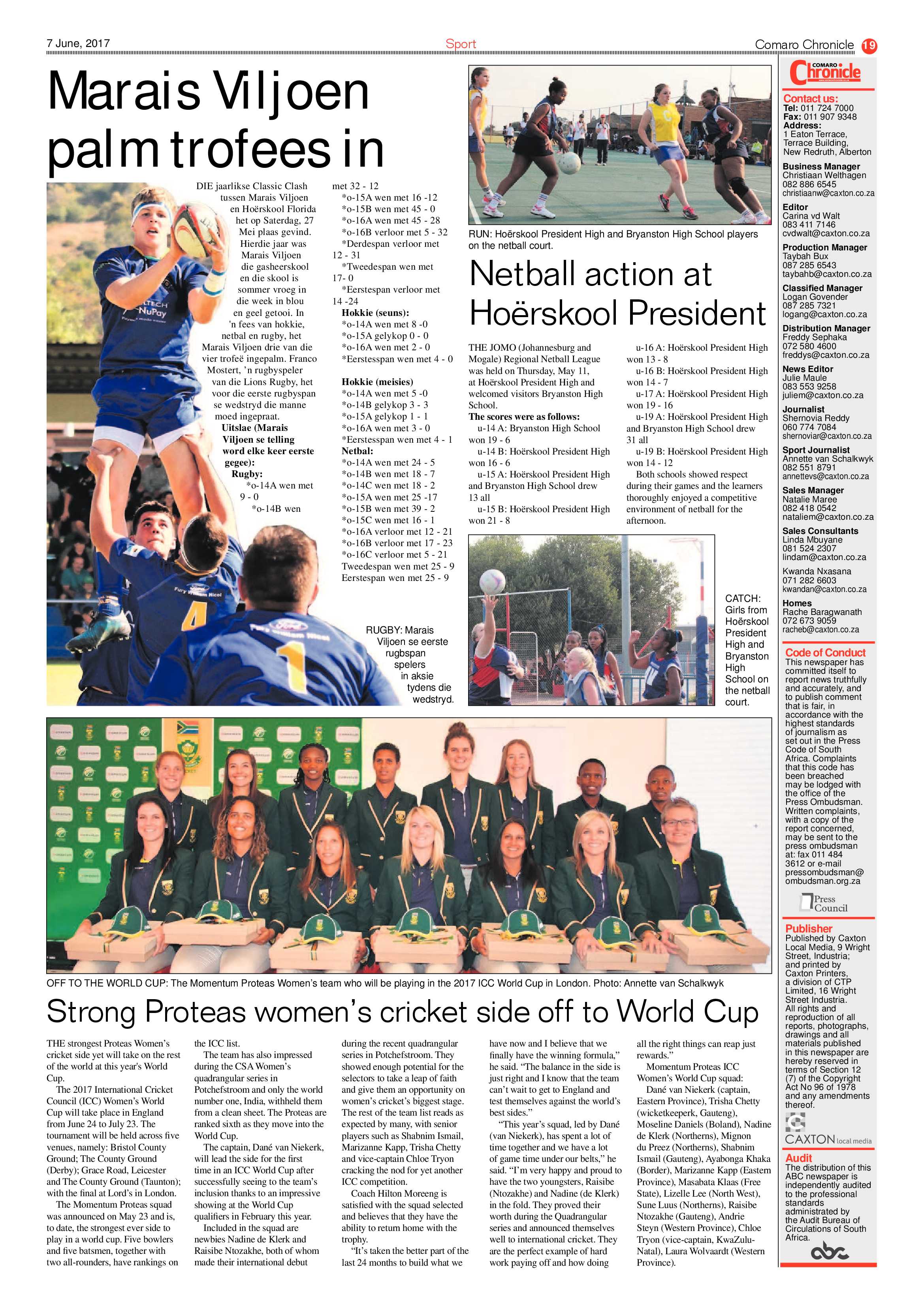 Comaro Chronicle 07 June 2017 page 19