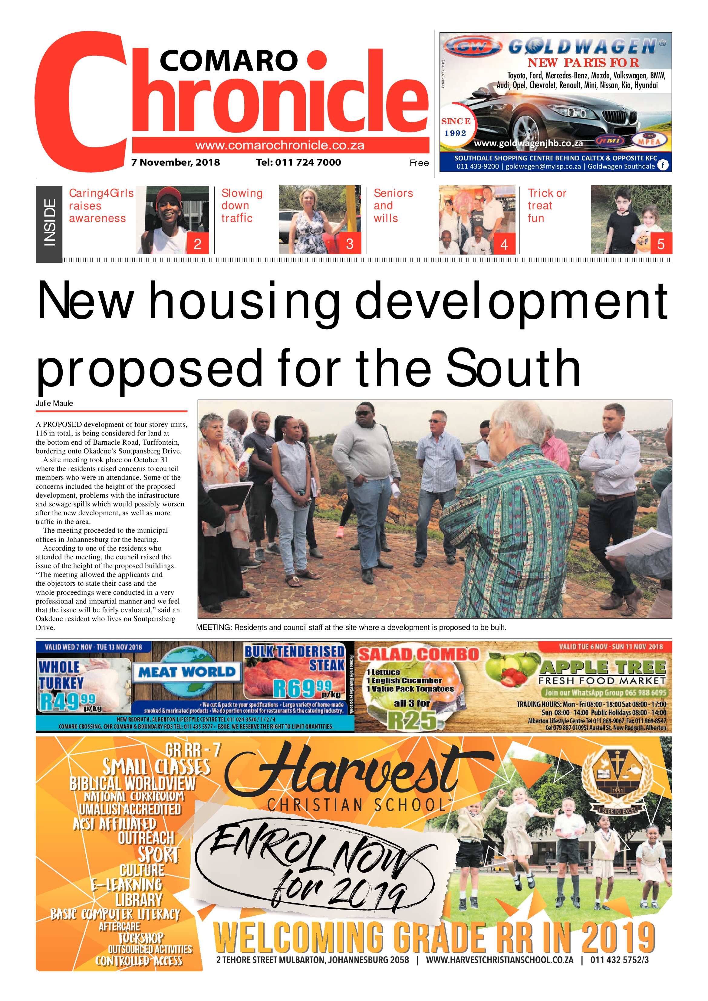 Comaro Chronicle 07 November 2018 page 1