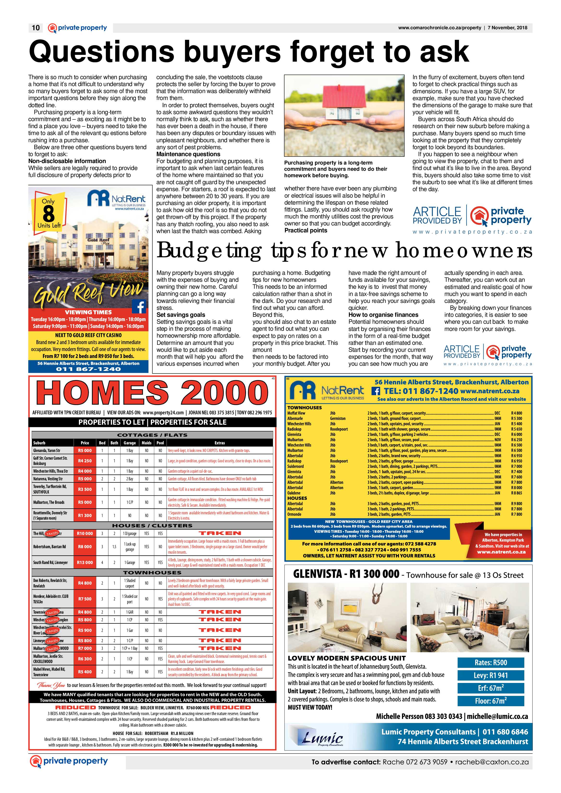 Comaro Chronicle 07 November 2018 page 10