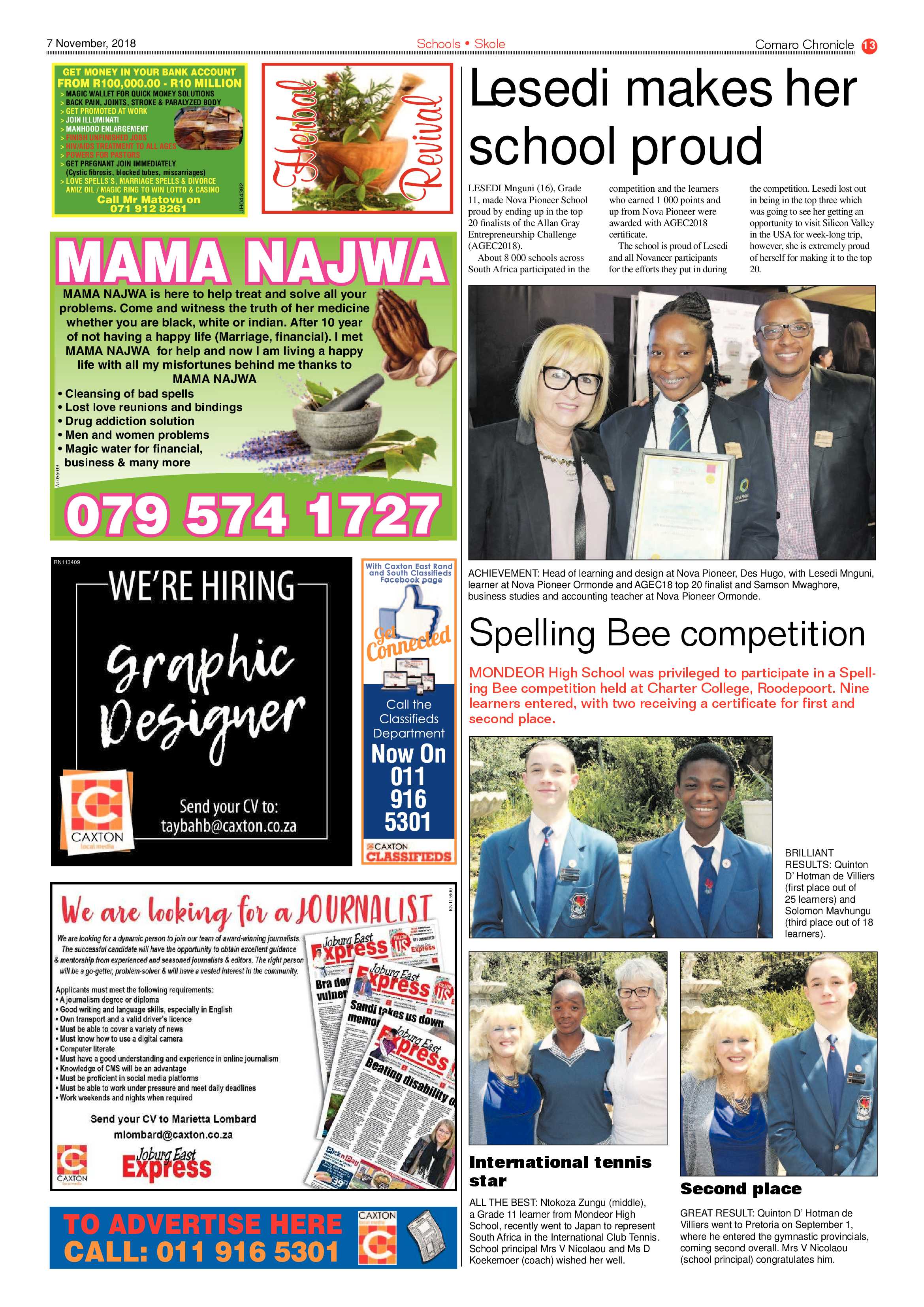 Comaro Chronicle 07 November 2018 page 13