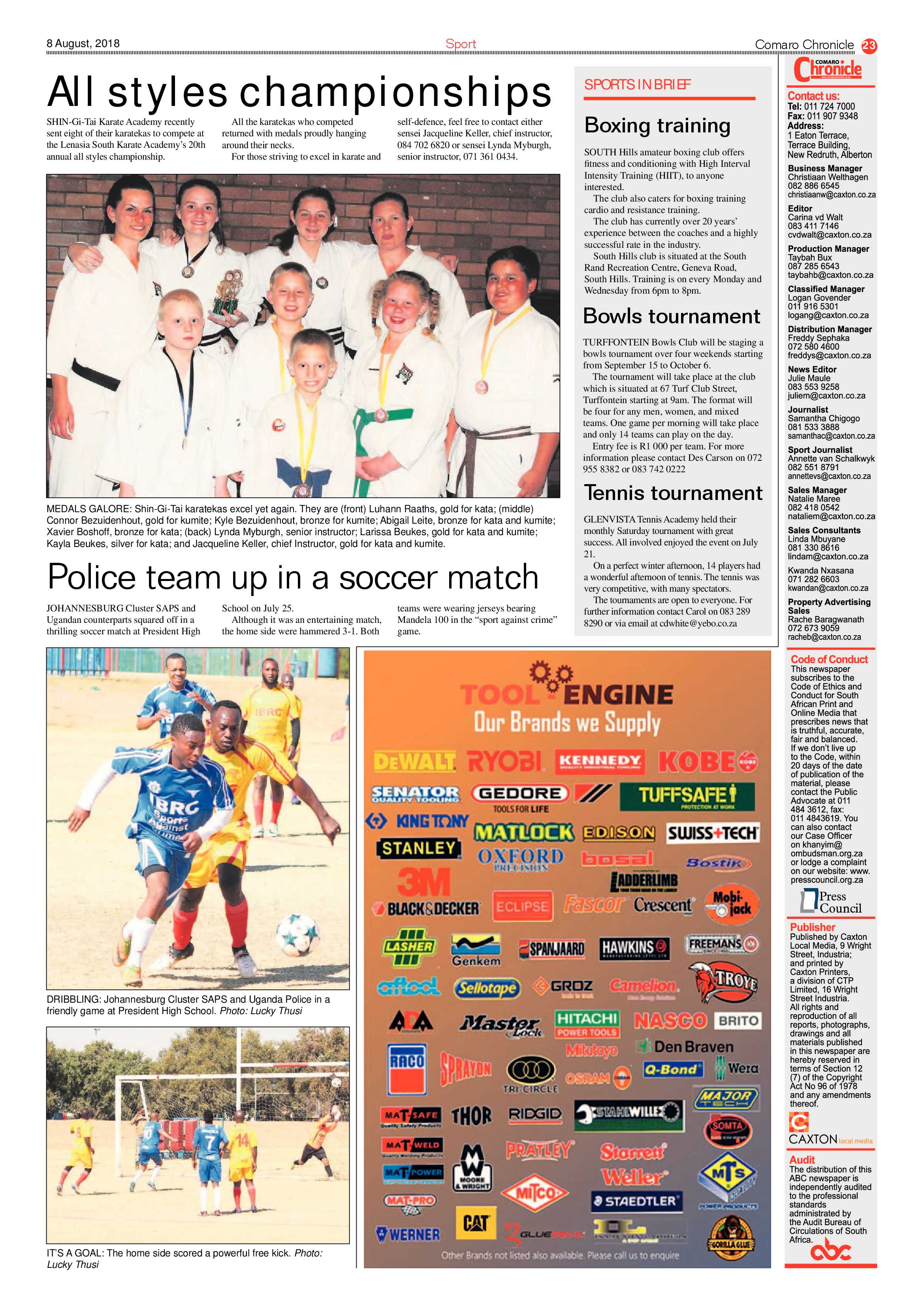Comaro Chronicle 08 August 2018 page 23