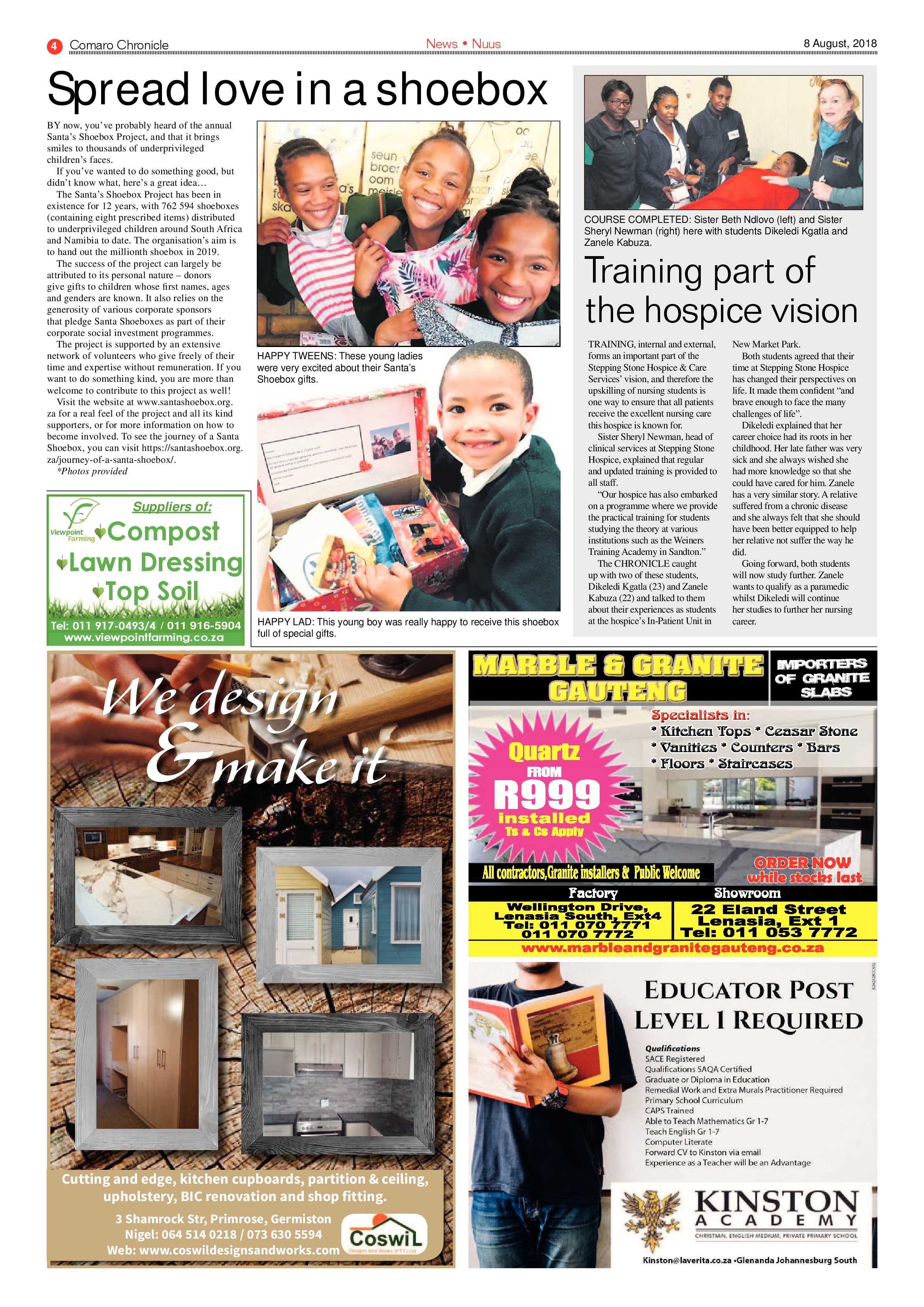 Comaro Chronicle 08 August 2018 page 4