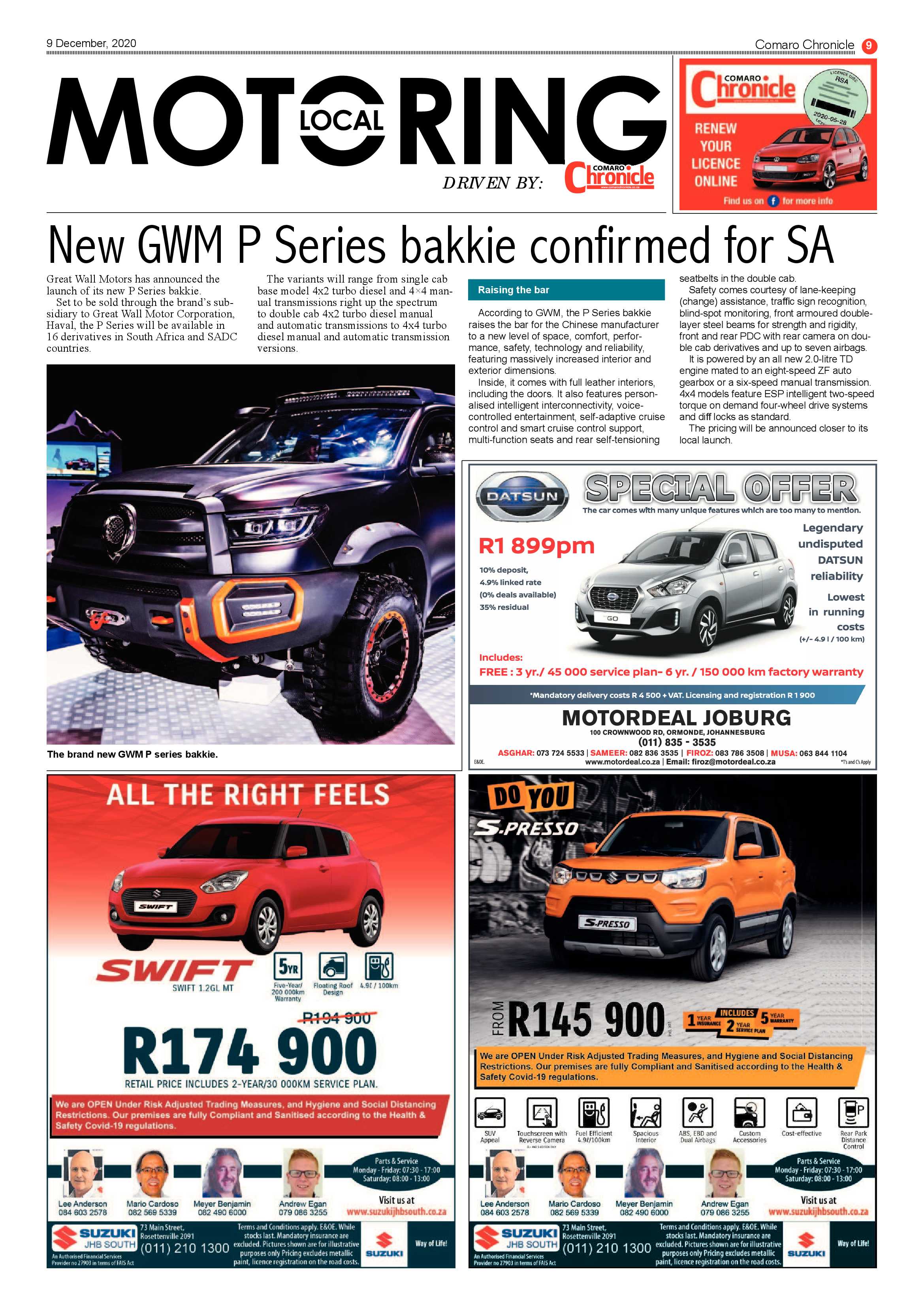 Comaro Chronicle 08 December  2020 page 9