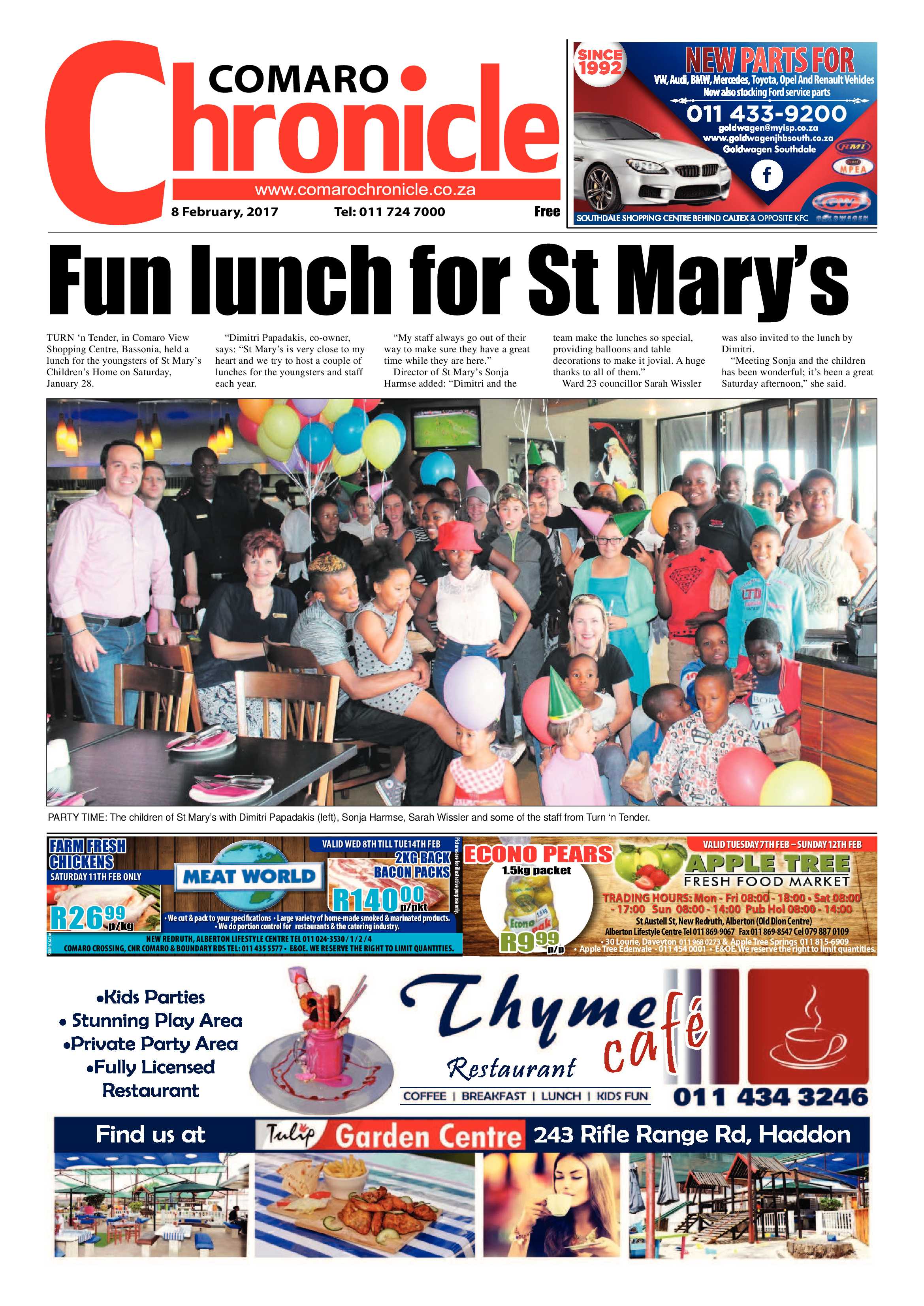 Comaro Chronicle 08 February 2017 page 1
