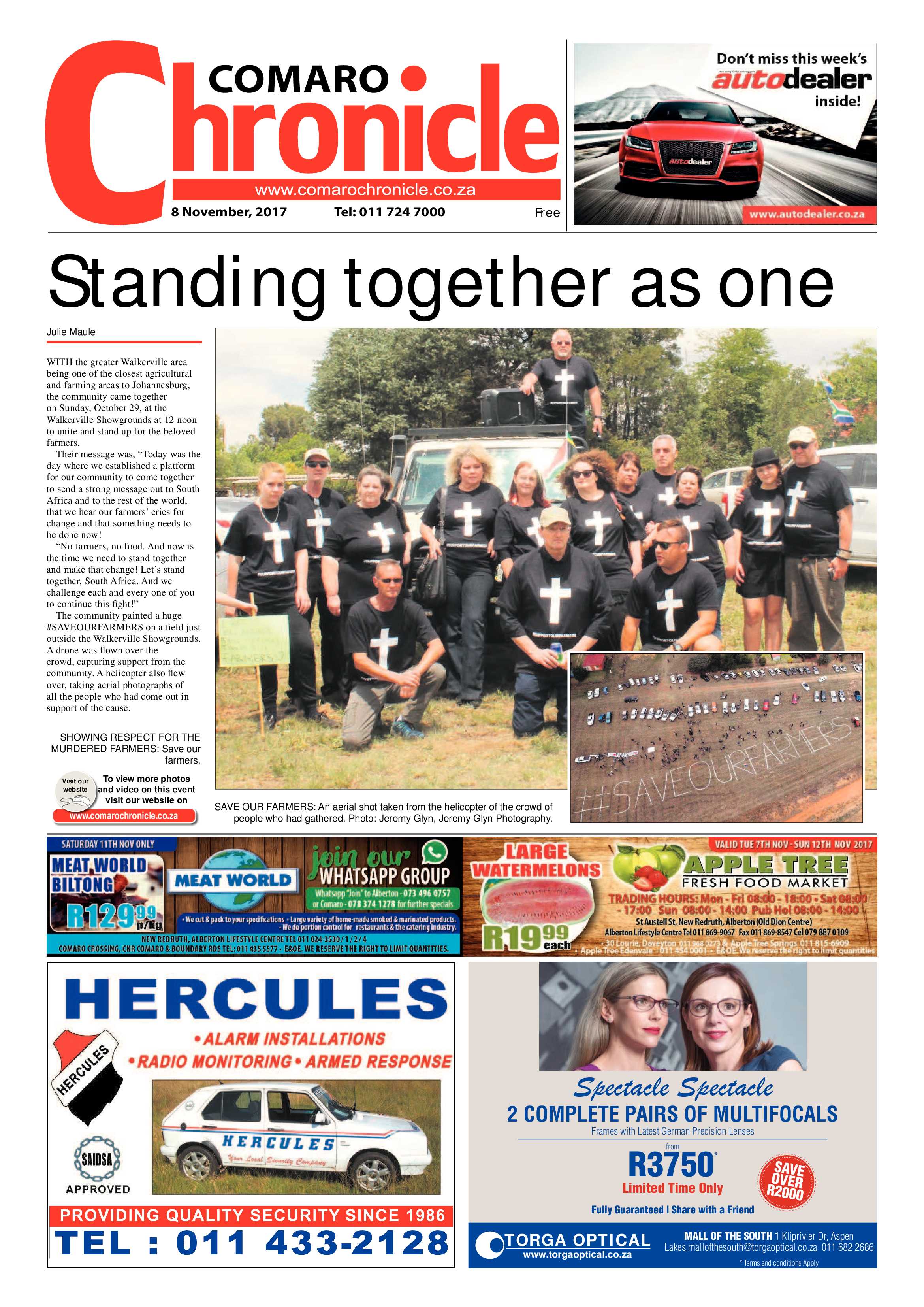 Comaro Chronicle 08 November 2017 page 1